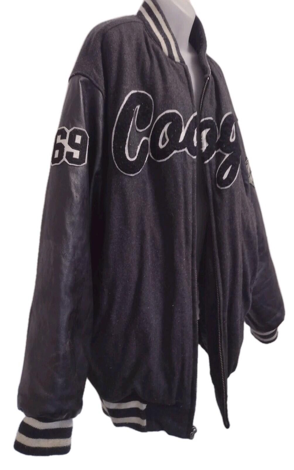 Coogi COOGI XXL Varsity Jacket Rainbow Stitch Script Logo Black Size US XXL / EU 58 / 5 - 6 Thumbnail
