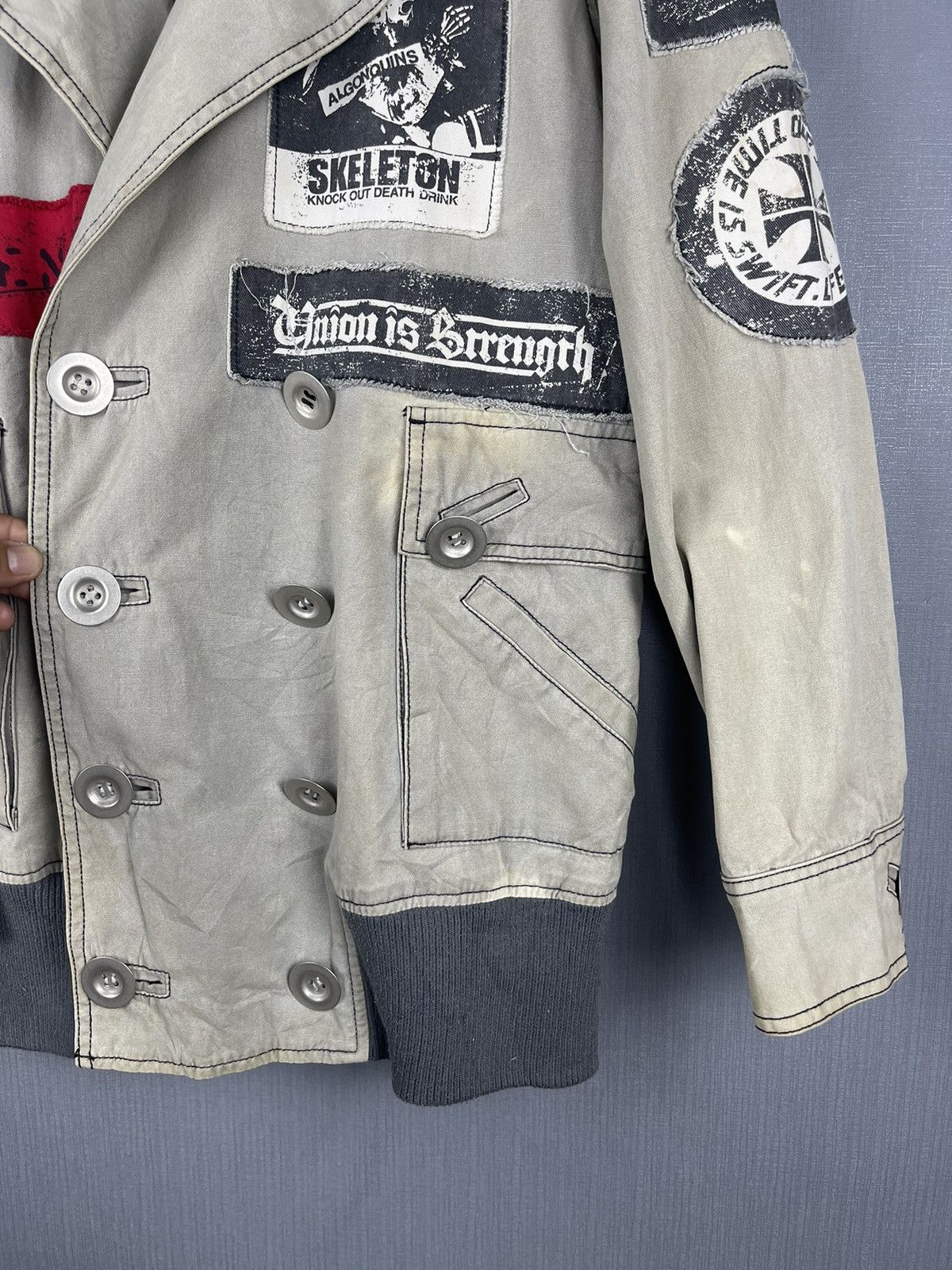 Seditionaries Vintage ALGONQUINS Double Collar Punk Bondage Patches Jacket Size US M / EU 48-50 / 2 - 8 Thumbnail