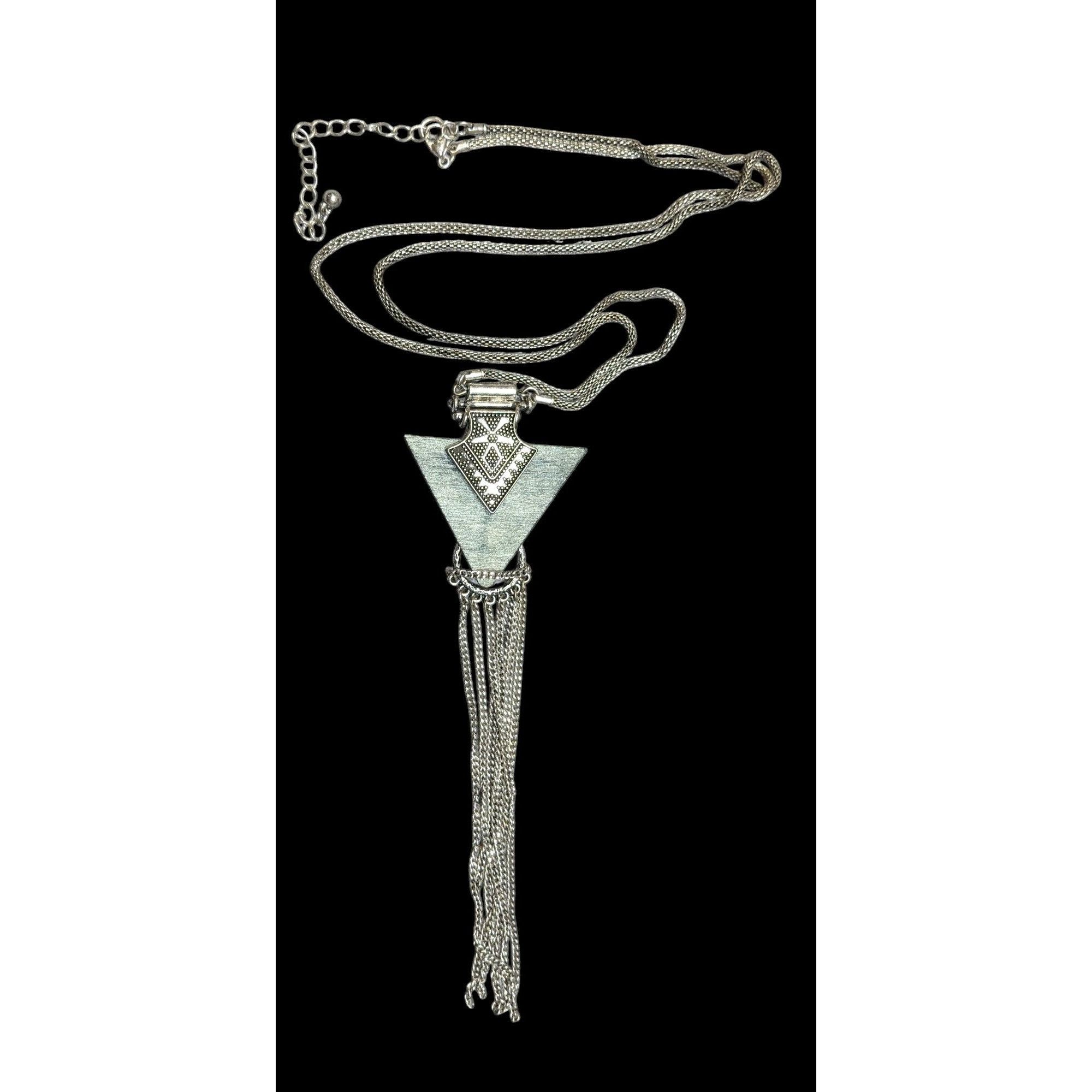 Other Southwestern Arrow And Chain Tassel Wood And Metal Necklace Size ONE SIZE - 1 Thumbnail