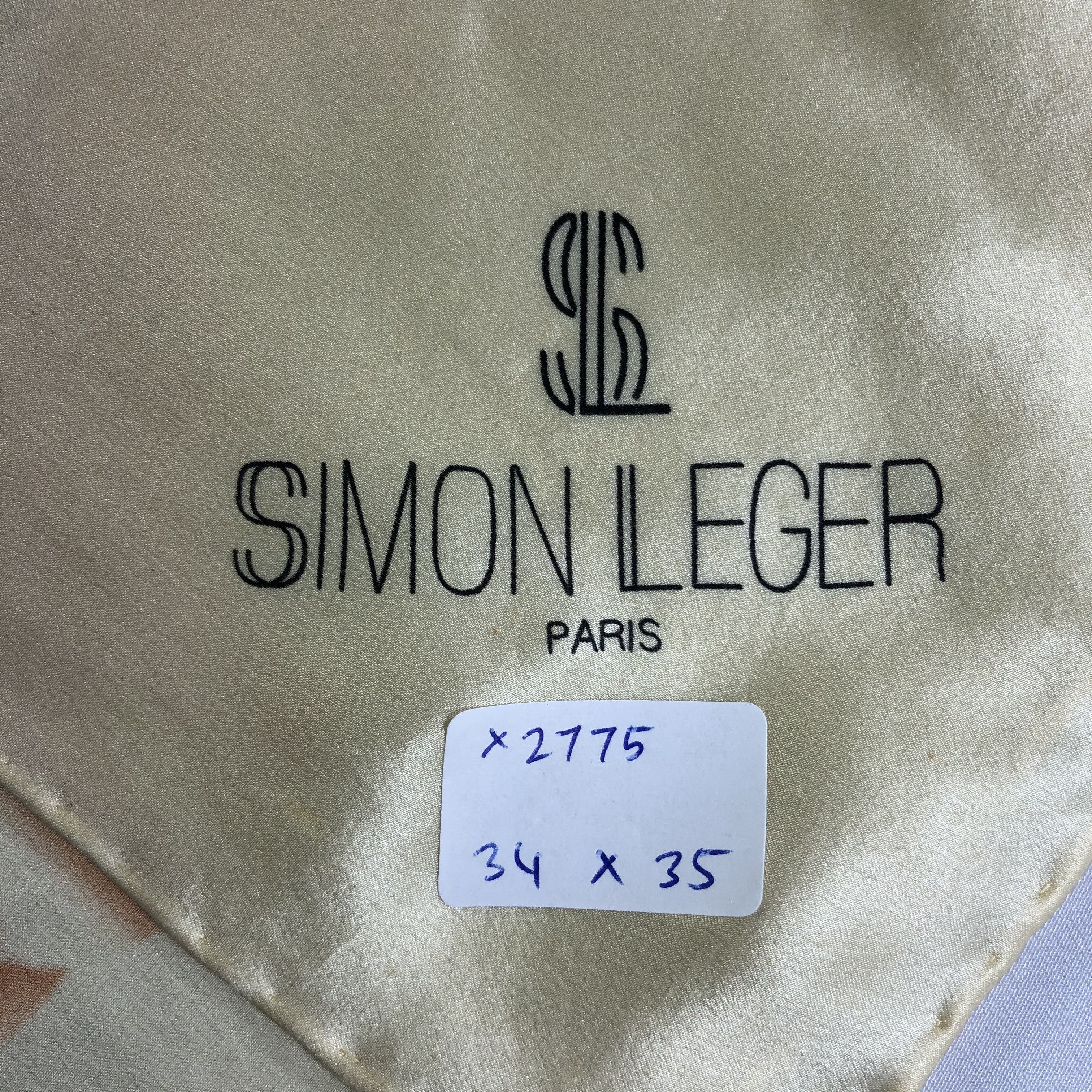 Vintage Vintage Simon Leger Silk Scarf Size ONE SIZE - 9 Thumbnail