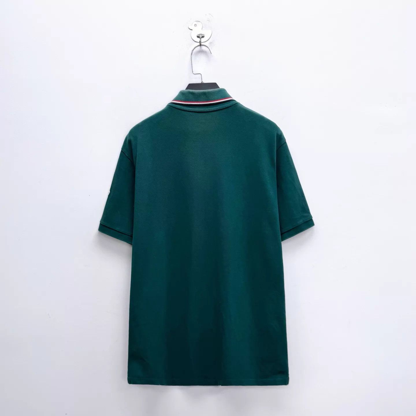 Moncler Moncler Dark Green Striped Embossed Polo L 98 New Size US L / EU 52-54 / 3 - 2 Thumbnail