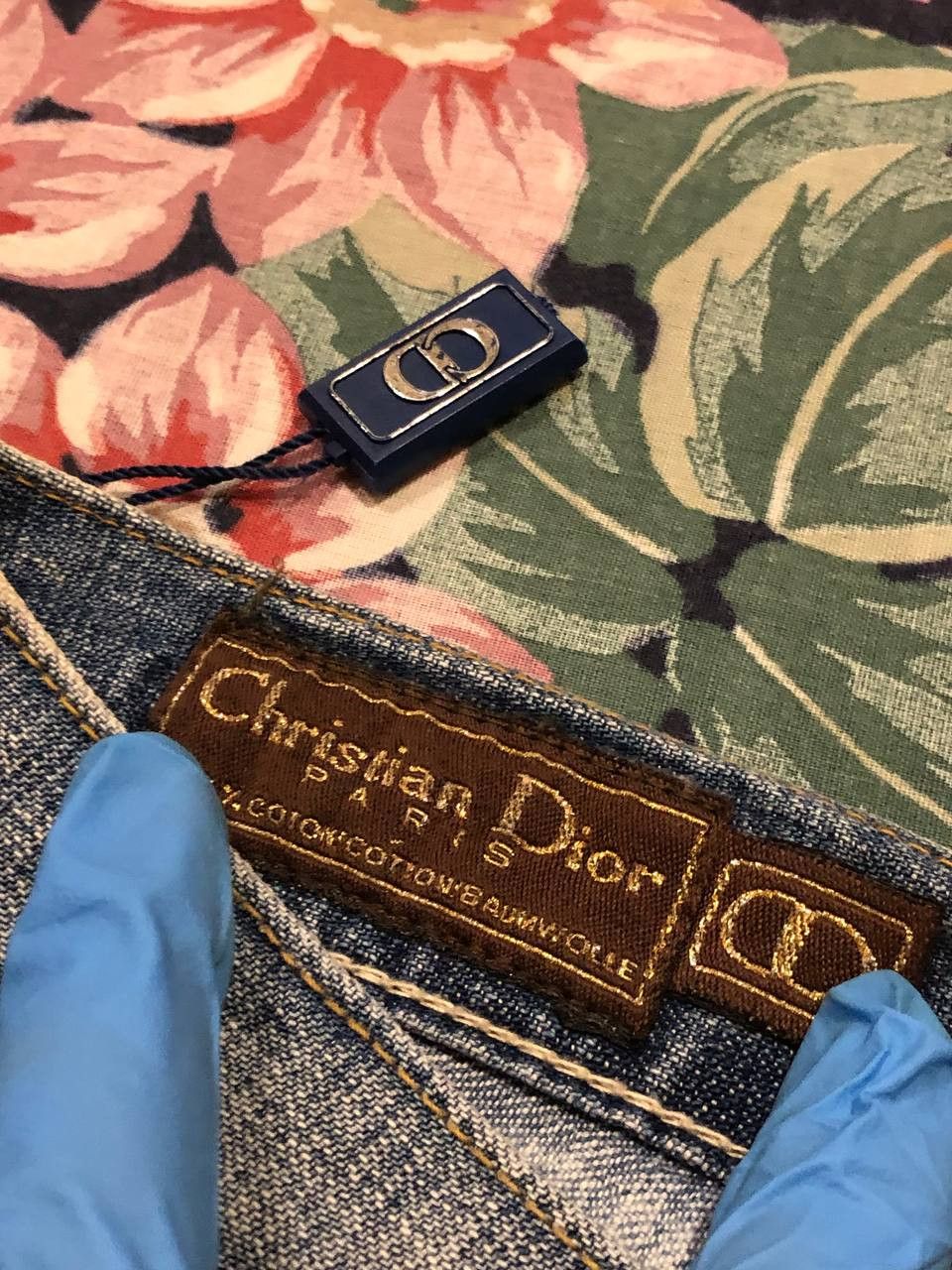 Dior blue jeans Christian Dior crazy Y2K luxury vintage size 30 Size 30" / US 8 / IT 44 - 2 Thumbnail