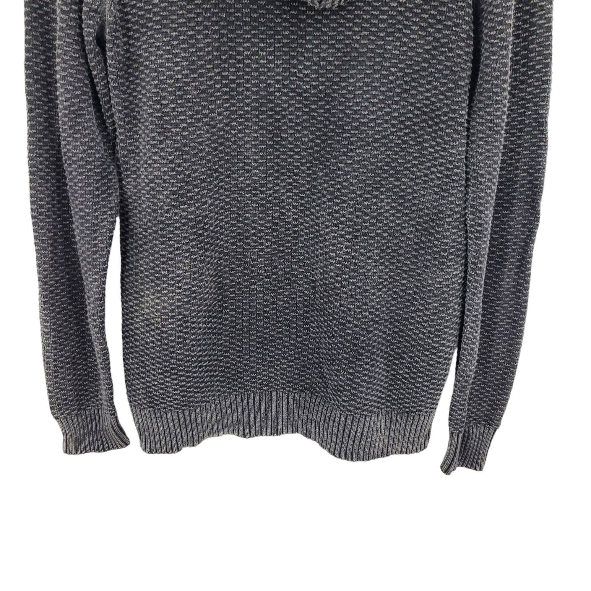 Modern Amusement Modern Amusement Grey Knit Pullover Hoodie M Textured Grunge Size US M / EU 48-50 / 2 - 10 Thumbnail