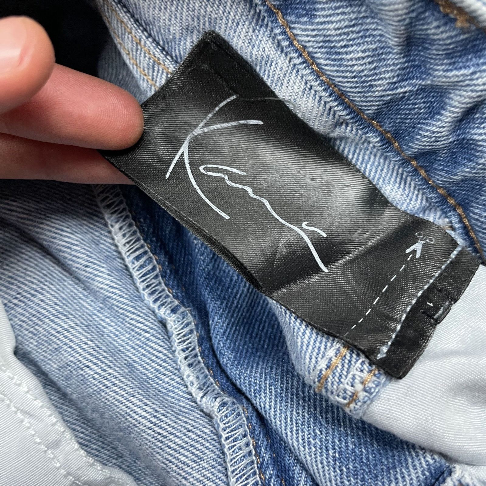 Karl Kani Karl Kani Adults Blue Zip Fly Straight Leg Denim Jeans XXS Size US 28 / EU 44 - 12 Thumbnail