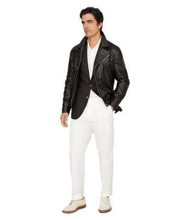 Brunello Cucinelli Leather Jacket in Black Size US L / EU 52-54 / 3 - 3 Thumbnail