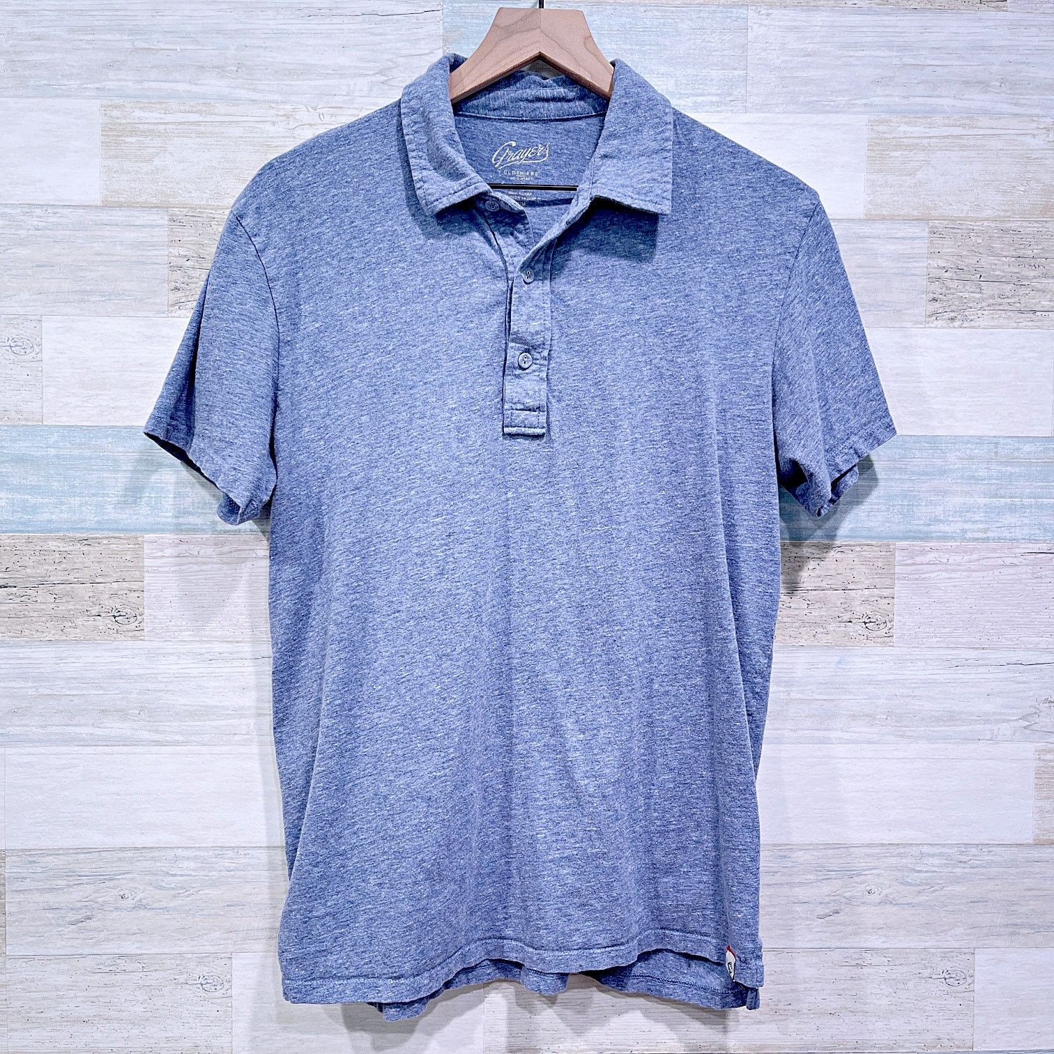 Grayers Grayers Sunwashed 2 Button Polo Heather Blue Mens Medium Size US M / EU 48-50 / 2 - 1 Thumbnail