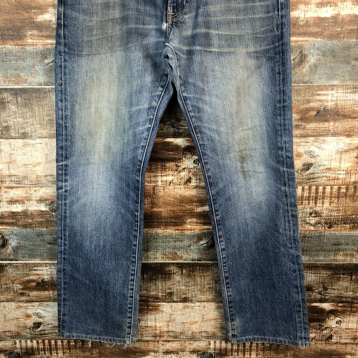 Japanese Brand Uniqlo japan ripped vintage Blue Denim Pants #A1402 Size US 34 / EU 50 - 6 Thumbnail