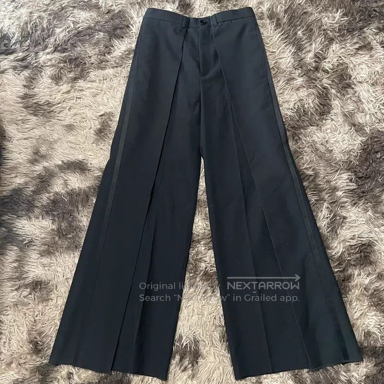 Balenciaga Balenciaga size XXS Solid color pleated button wool wide l Size US 27 - 1 Thumbnail