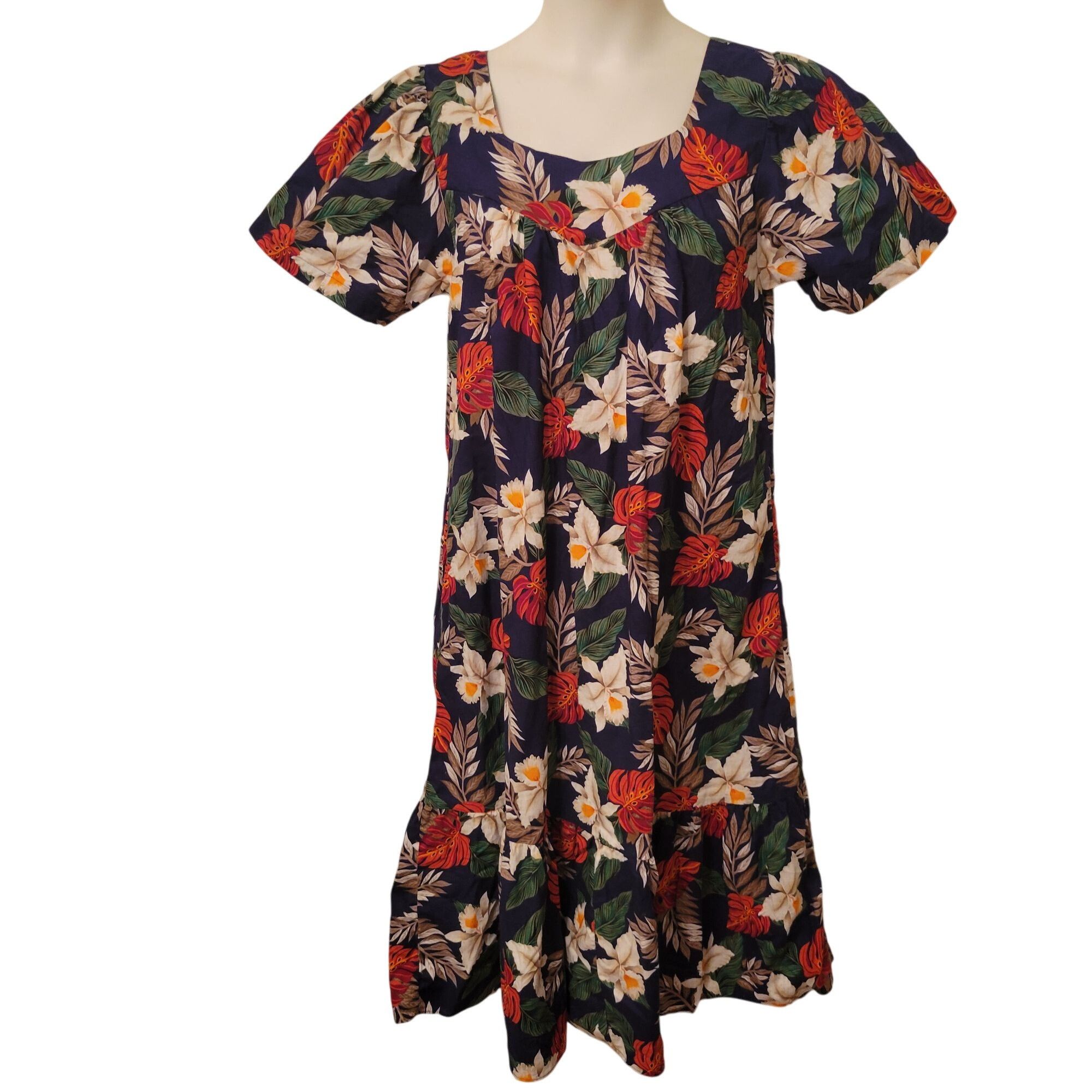 Vintage New Horizons Hawaiian Floral Dress L Muu Muu Summer Cruise V Size L / US 10 / IT 46 - 1 Thumbnail