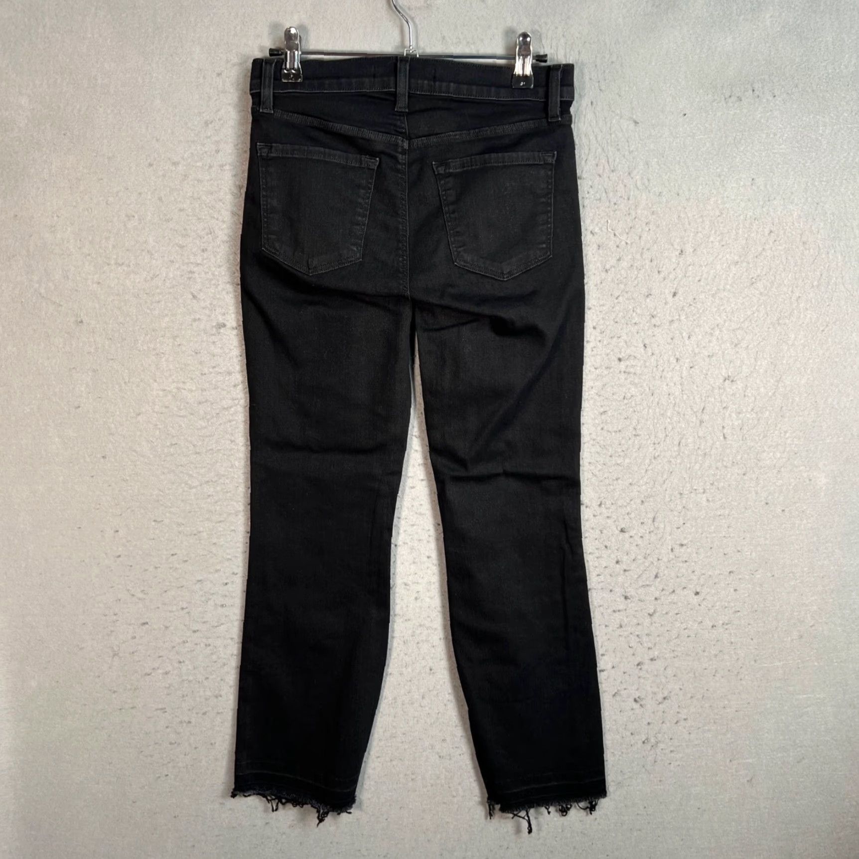 J Brand J Brand Womens Size 25 Selena Mid-Rise Cropped Black Jeans Cotton Blend Jeans Size 42" / US 20 - 2 Thumbnail