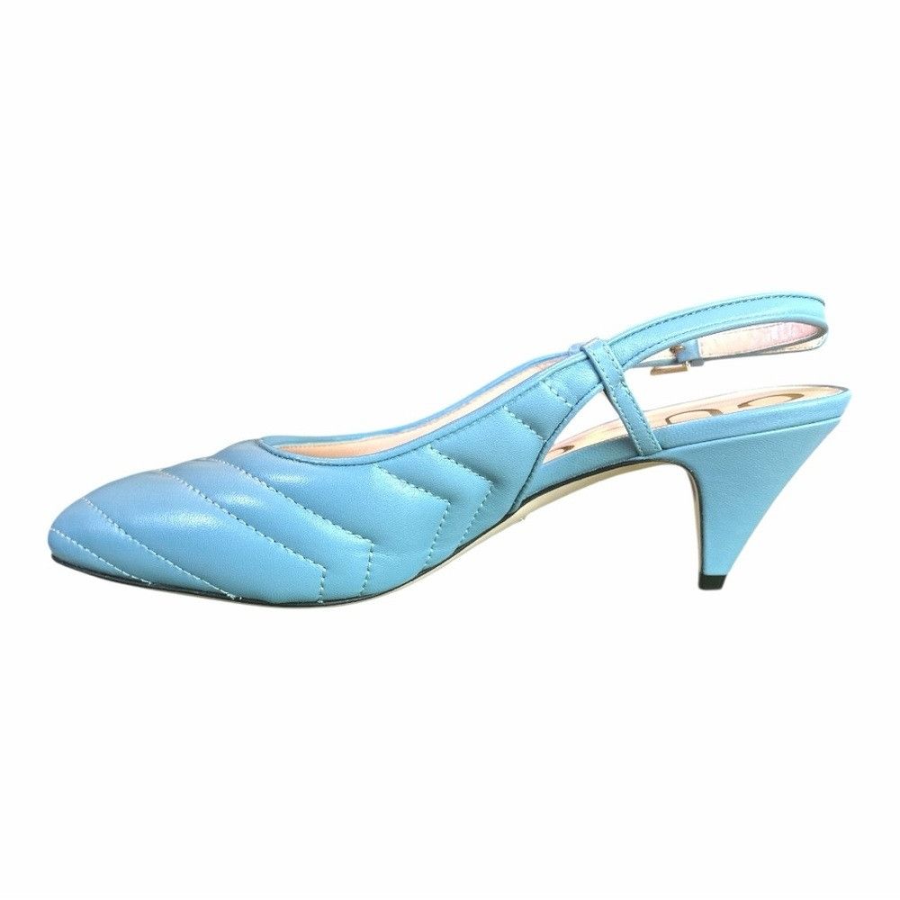 Gucci Gucci Charlotte Nappa Slingback Heels Light Blue GG Logo EU Size US 7 / IT 37 - 6 Thumbnail