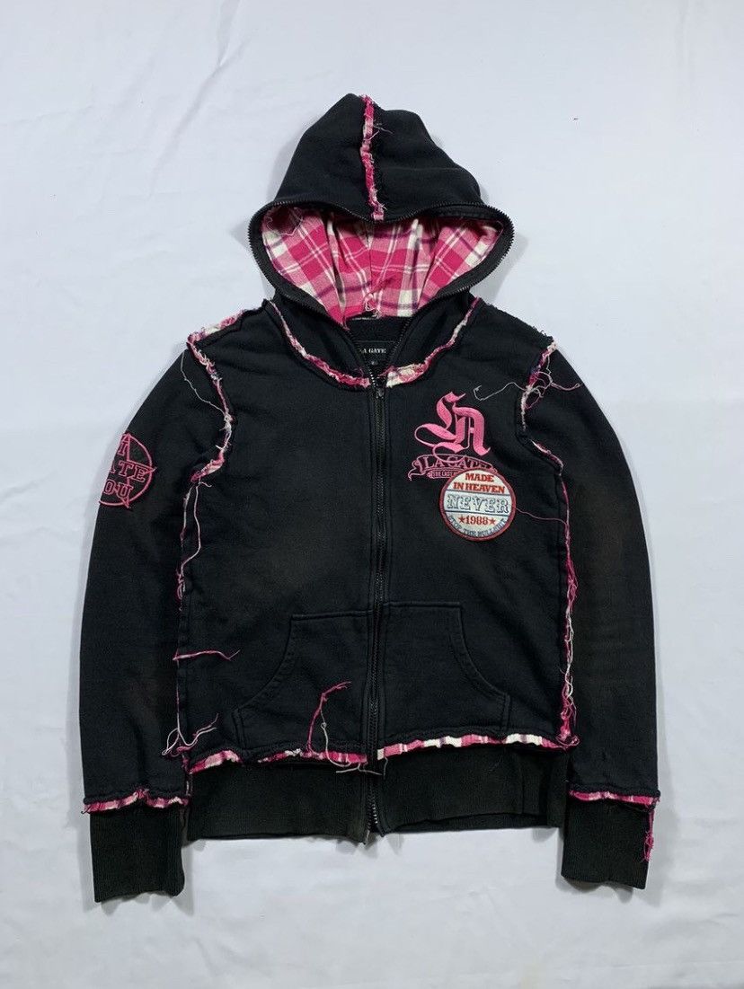 Japanese Brand Japanese Sick Distressed Faded La Gate Zip Hoodie Size US M / EU 48-50 / 2 - 1 Thumbnail