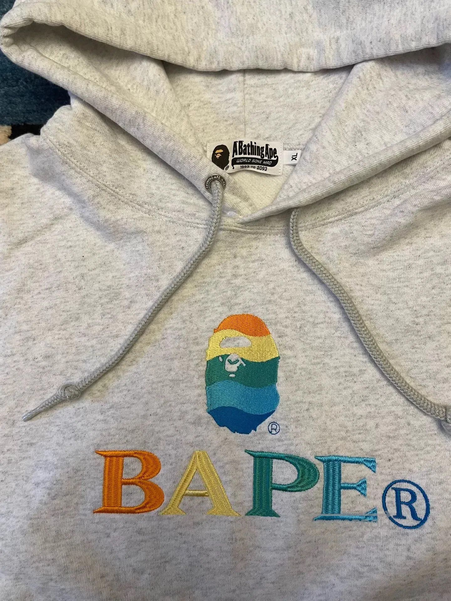 Bape Bape Rainbow Embroidery Crewneck Hoodie. Size US XL / EU 56 / 4 - 3 Thumbnail