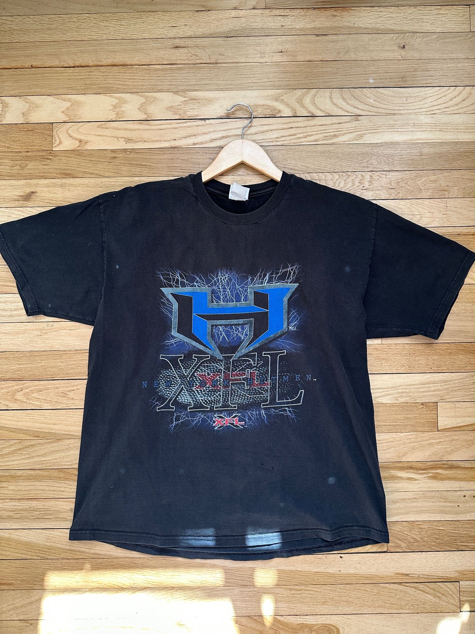 Champion XFL New York New Jersey Hitmen Black Champion T-Shirt XL Size US XL / EU 56 / 4 - 3 Thumbnail