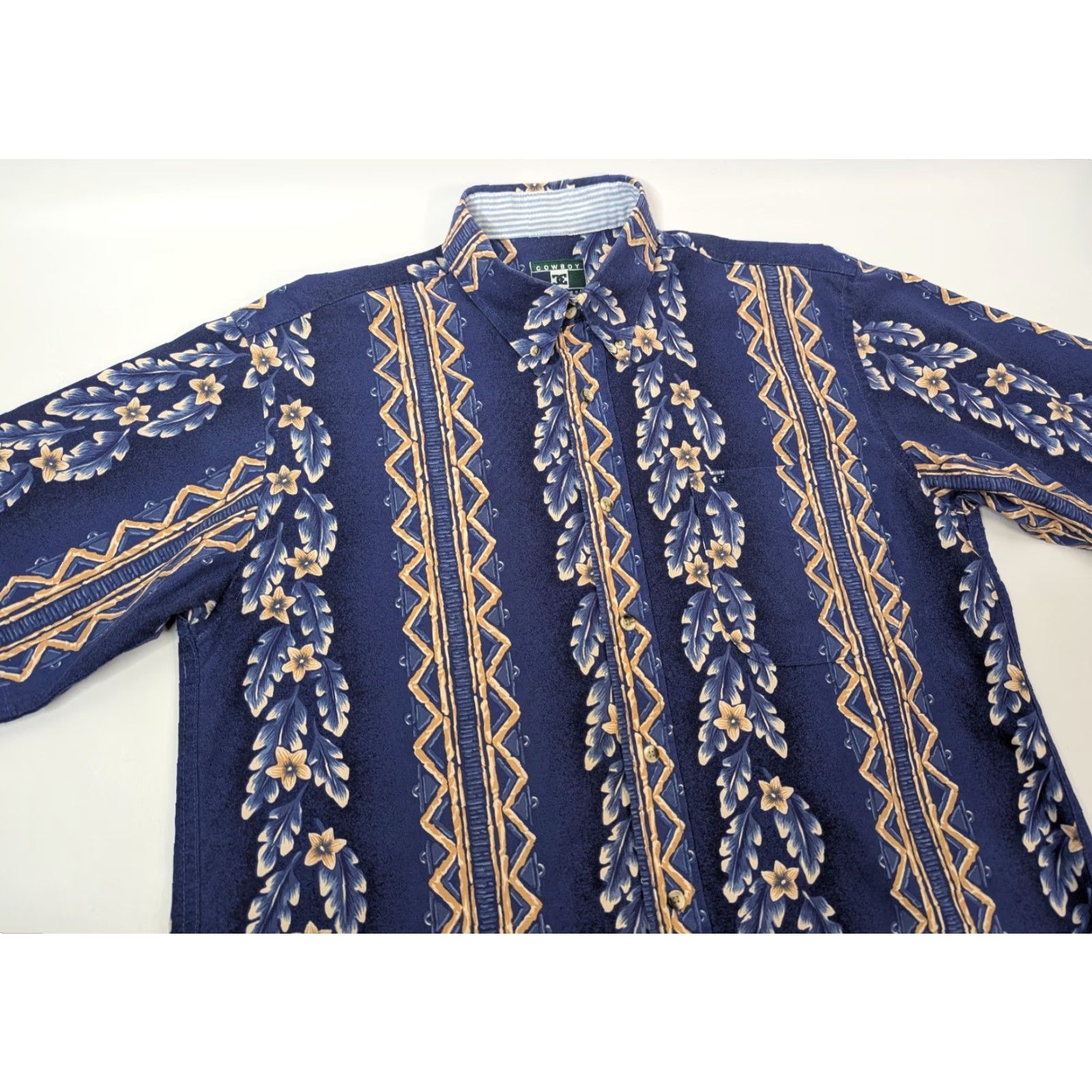 Equipment VINTAGE Cowboy Equipment Blue Floral Hawaiian Shirt Medium Size US M / EU 48-50 / 2 - 2 Thumbnail