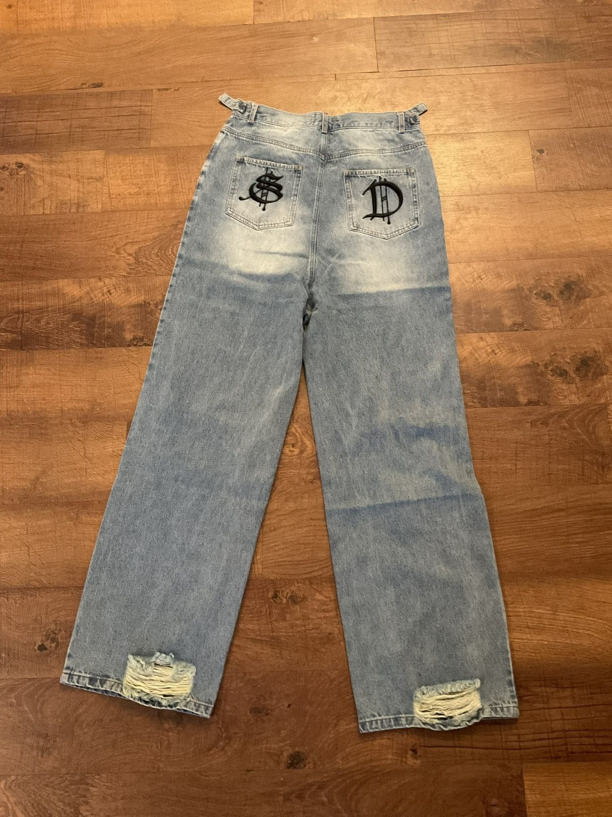 Vintage acid washed baggy jeans Size US 30 / EU 46 - 2 Thumbnail