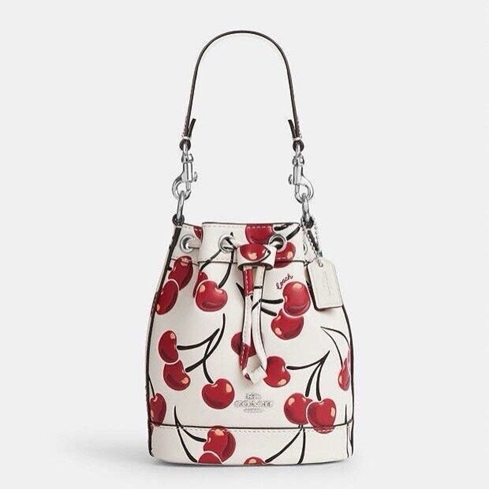 Coach NWT Limited Coach Mini Bucket Bag With Cherry Print CY739 Size ONE SIZE - 1 Thumbnail