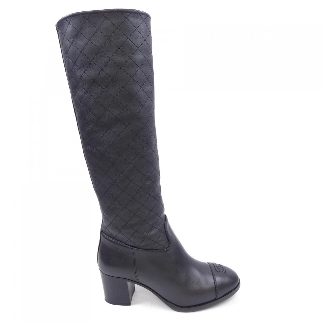Chanel Chanel Chanel G39248X56605 Calfskin Long Boots Leather Shoes G39248X56605 DUTY FREE for USA Size ONE SIZE - 1 Thumbnail