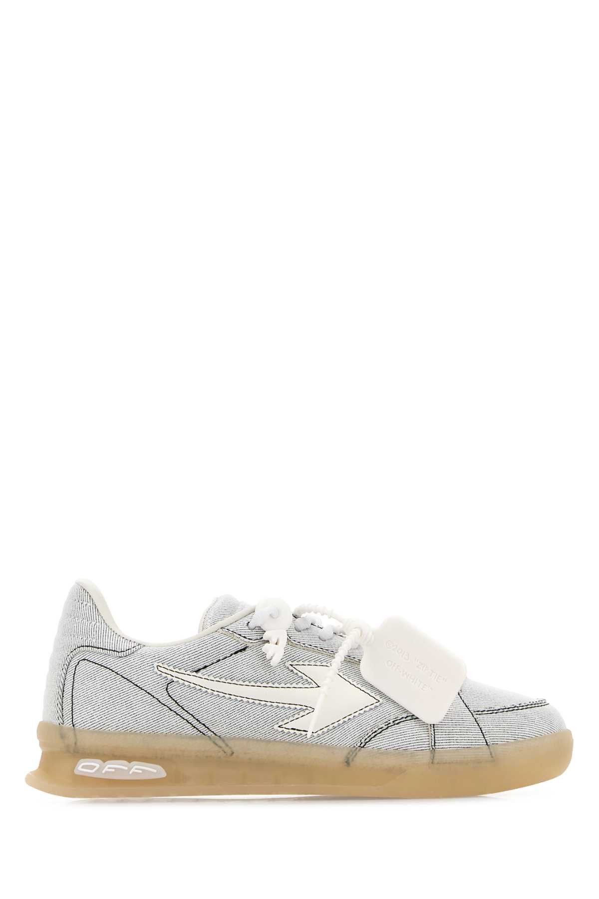 Off-White White Denim End Of Play Sneakers Size US 6 / IT 36 - 1 Thumbnail