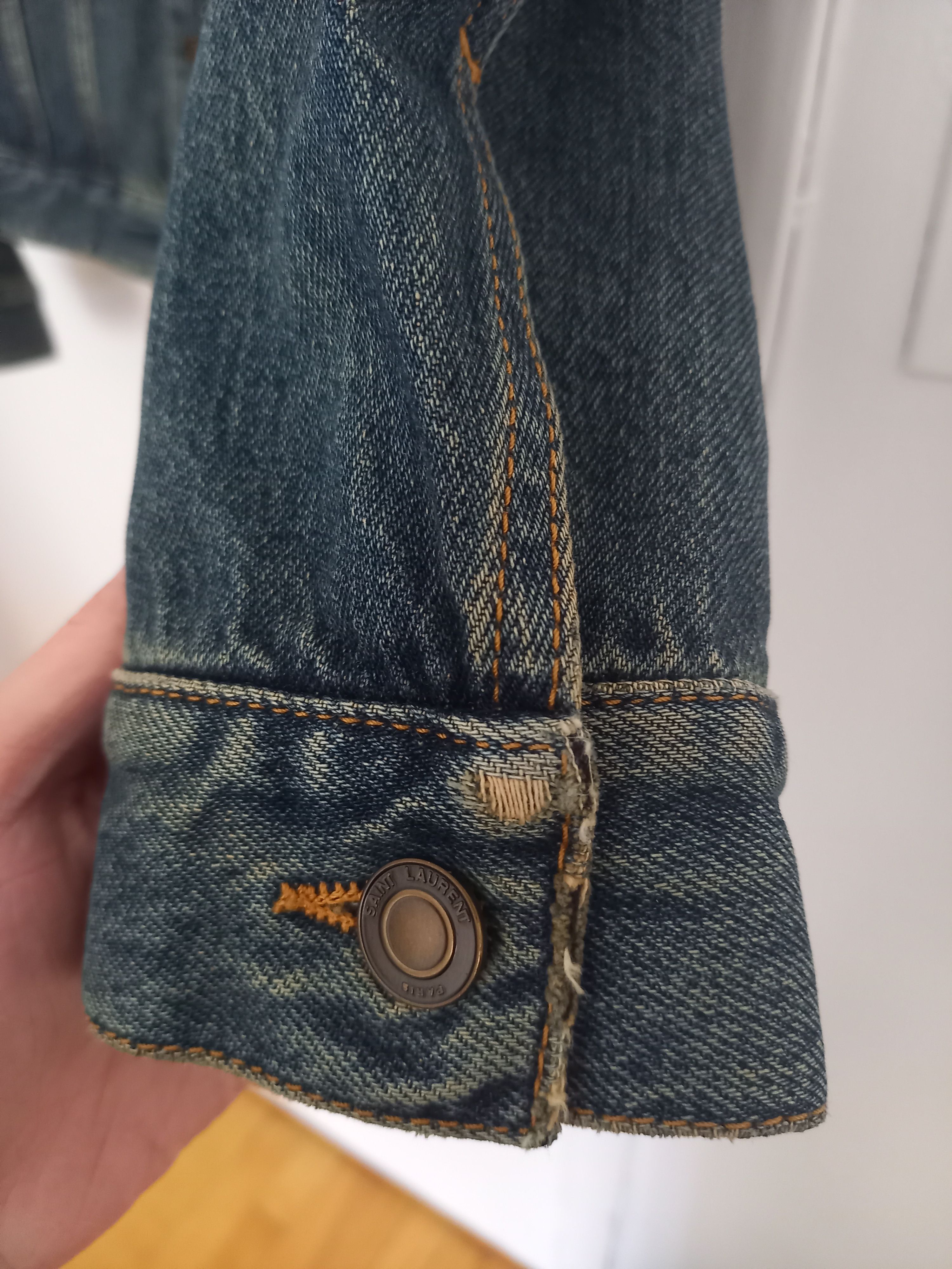 Saint Laurent Paris Dirty wash denim jacket Size US XS / EU 42 / 0 - 6 Thumbnail