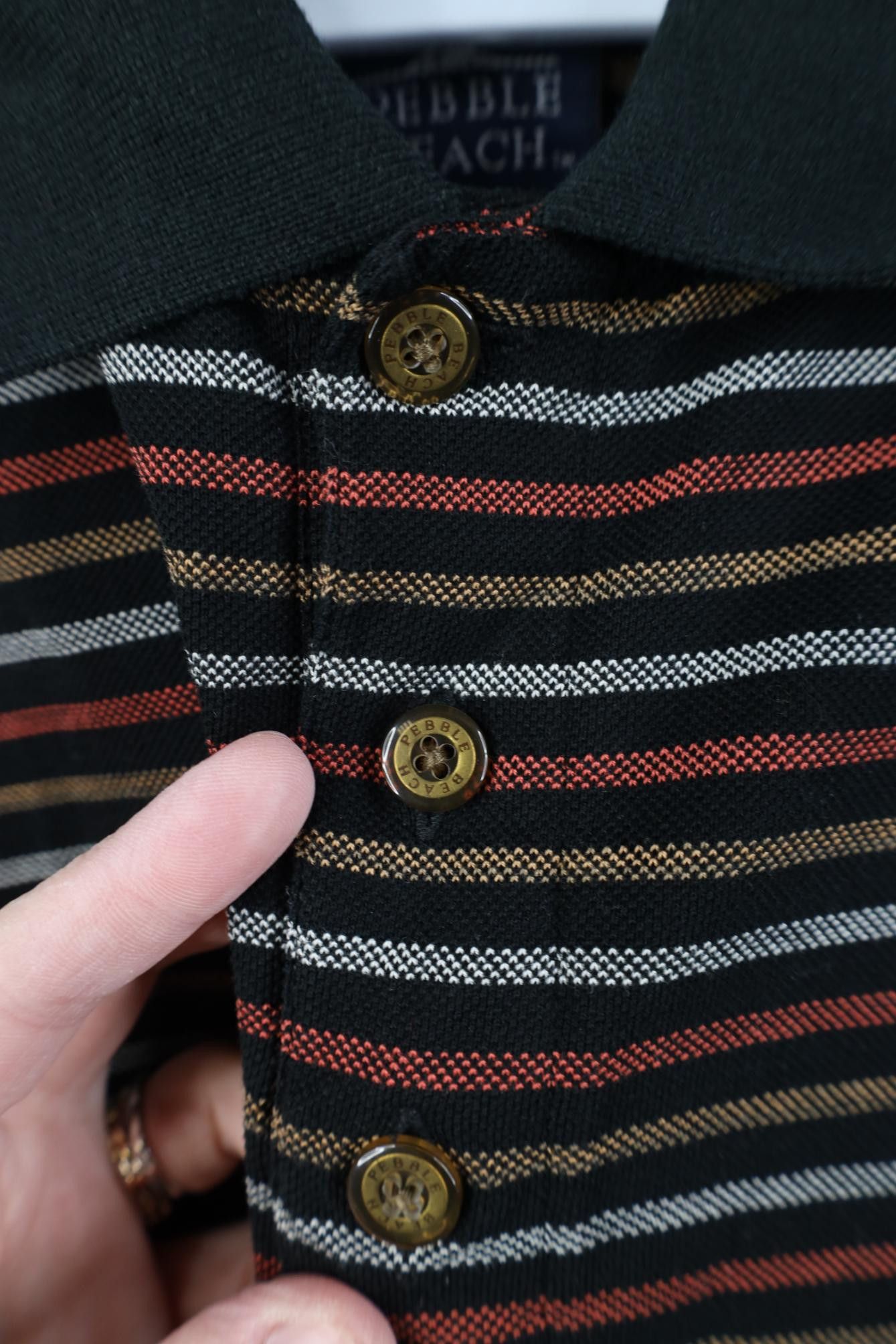 Vintage Vintage 90s Y2K Pebble Beach Block Knit Golf Polo Shirt Size US M / EU 48-50 / 2 - 4 Thumbnail