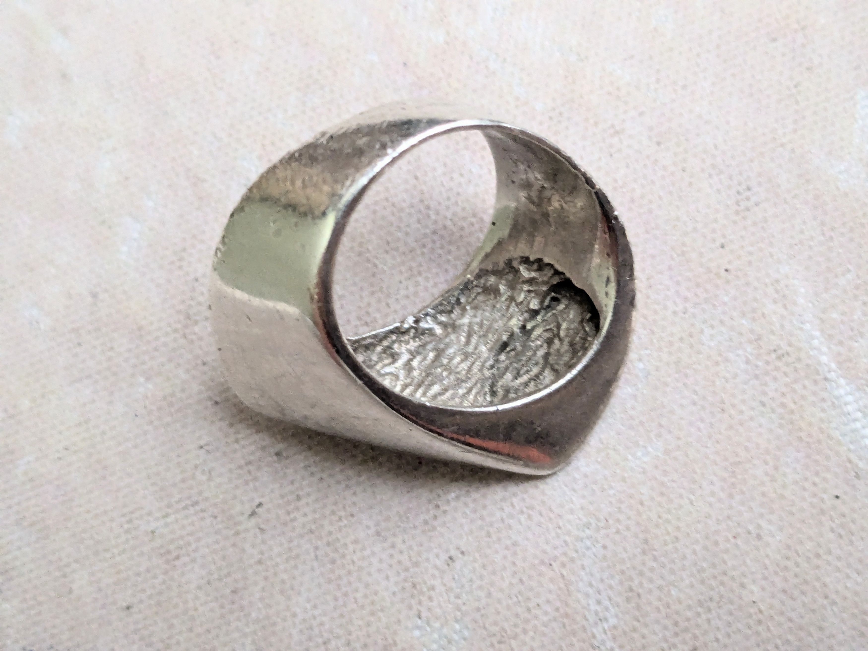 Sterling Silver Vintage Sterling Silver Ring Abstract Modernist 5.5 Size ONE SIZE - 7 Thumbnail