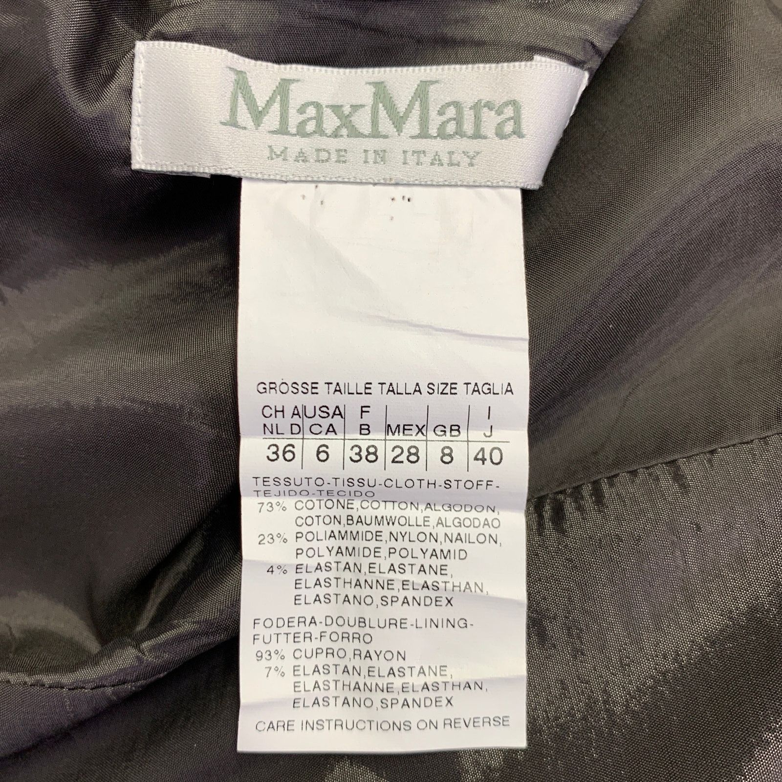 Max Mara 6 Brown Cotton Blend Pleated Knee Length Cocktail Dress Size M / US 6-8 / IT 42-44 - 4 Thumbnail