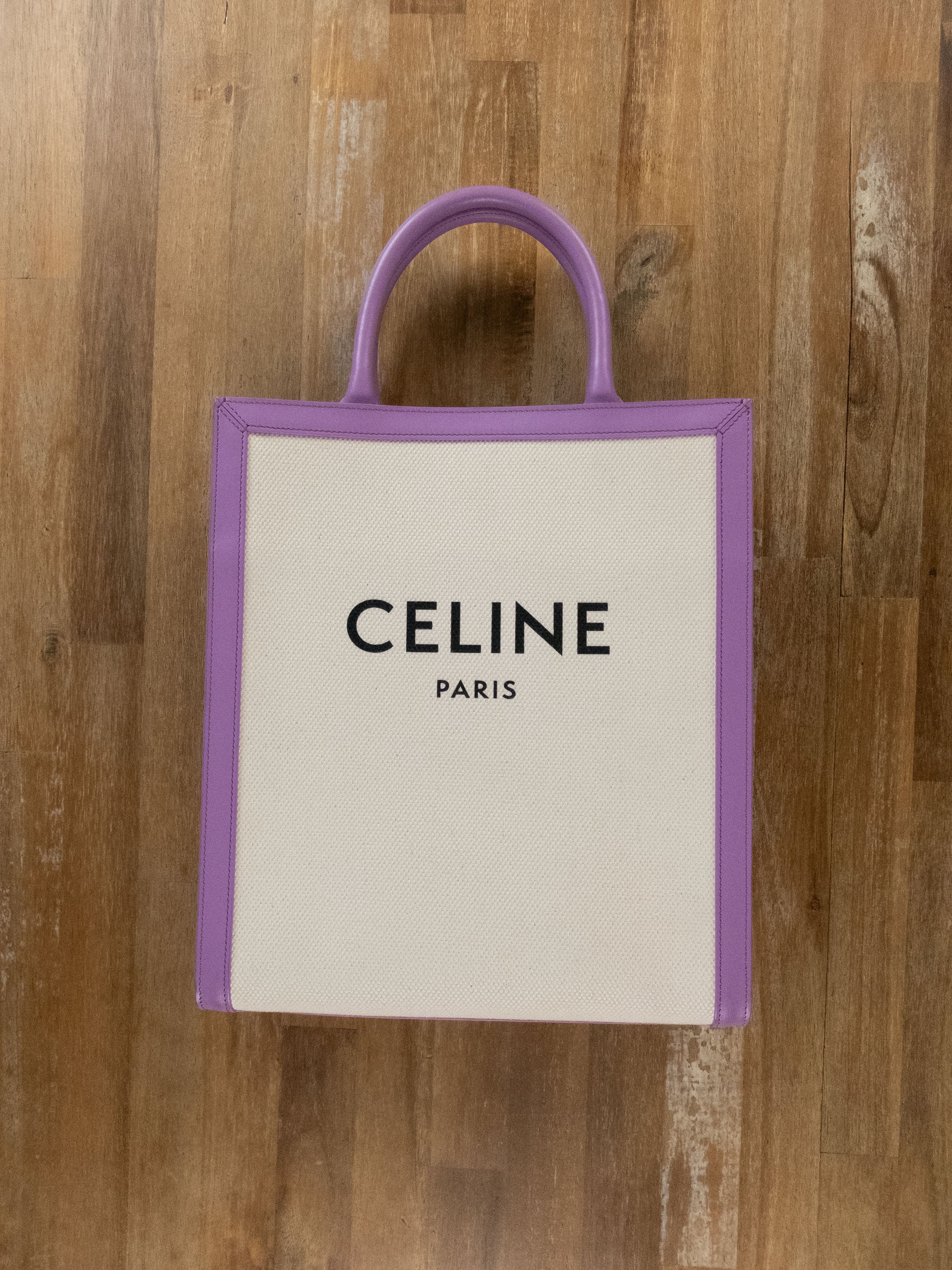 Celine CELINE Small Vertical mauve purple canvas leather tote bag q Size ONE SIZE - 11 Thumbnail