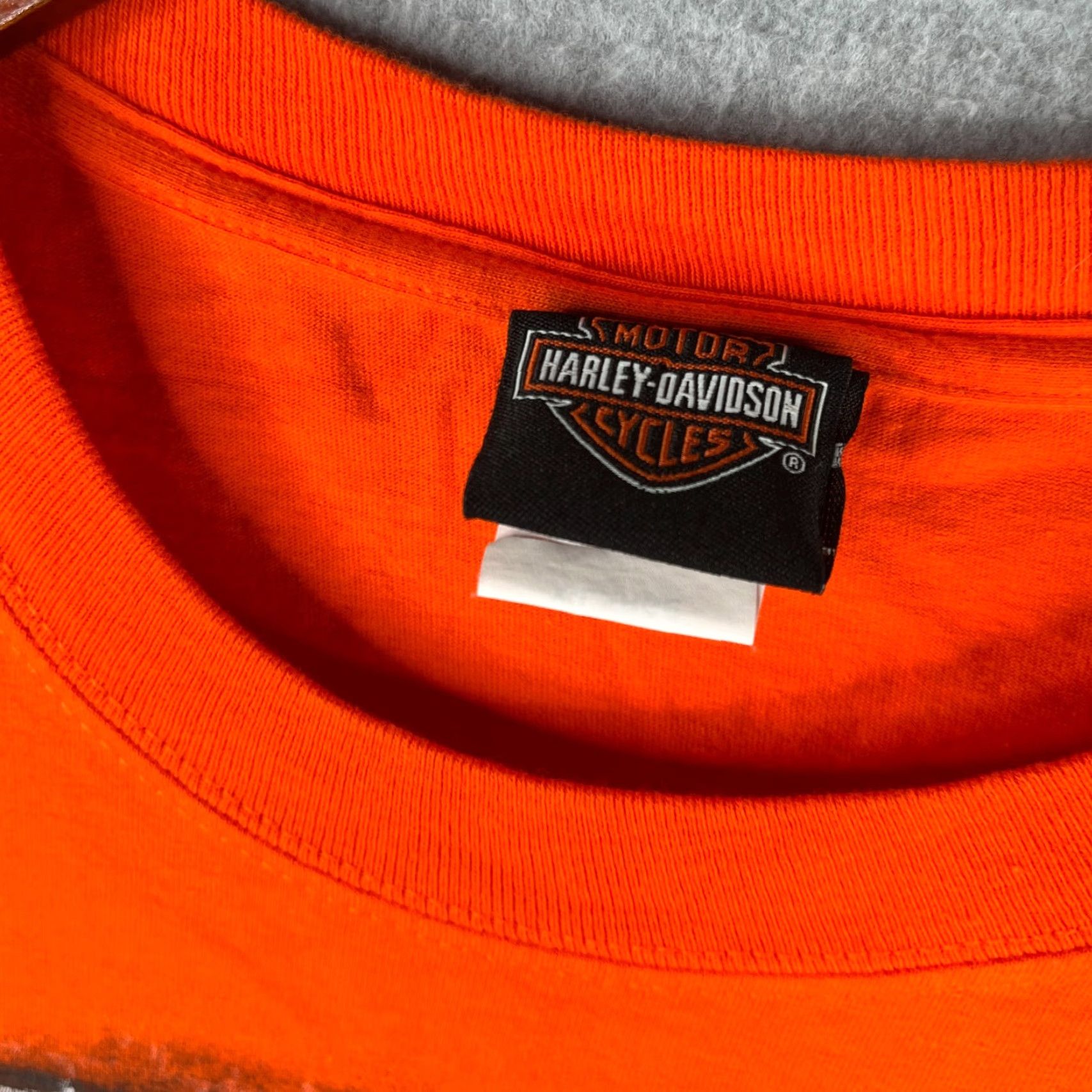 Harley Davidson Harley-Davidson Myrtle Beach Graphic Print T Shirt XL Orange Biker Men Shirt Short Sleeve Crew Neck Graphic Print Double-Sided T-Shirt Size US XL / EU 56 / 4 - 3 Thumbnail