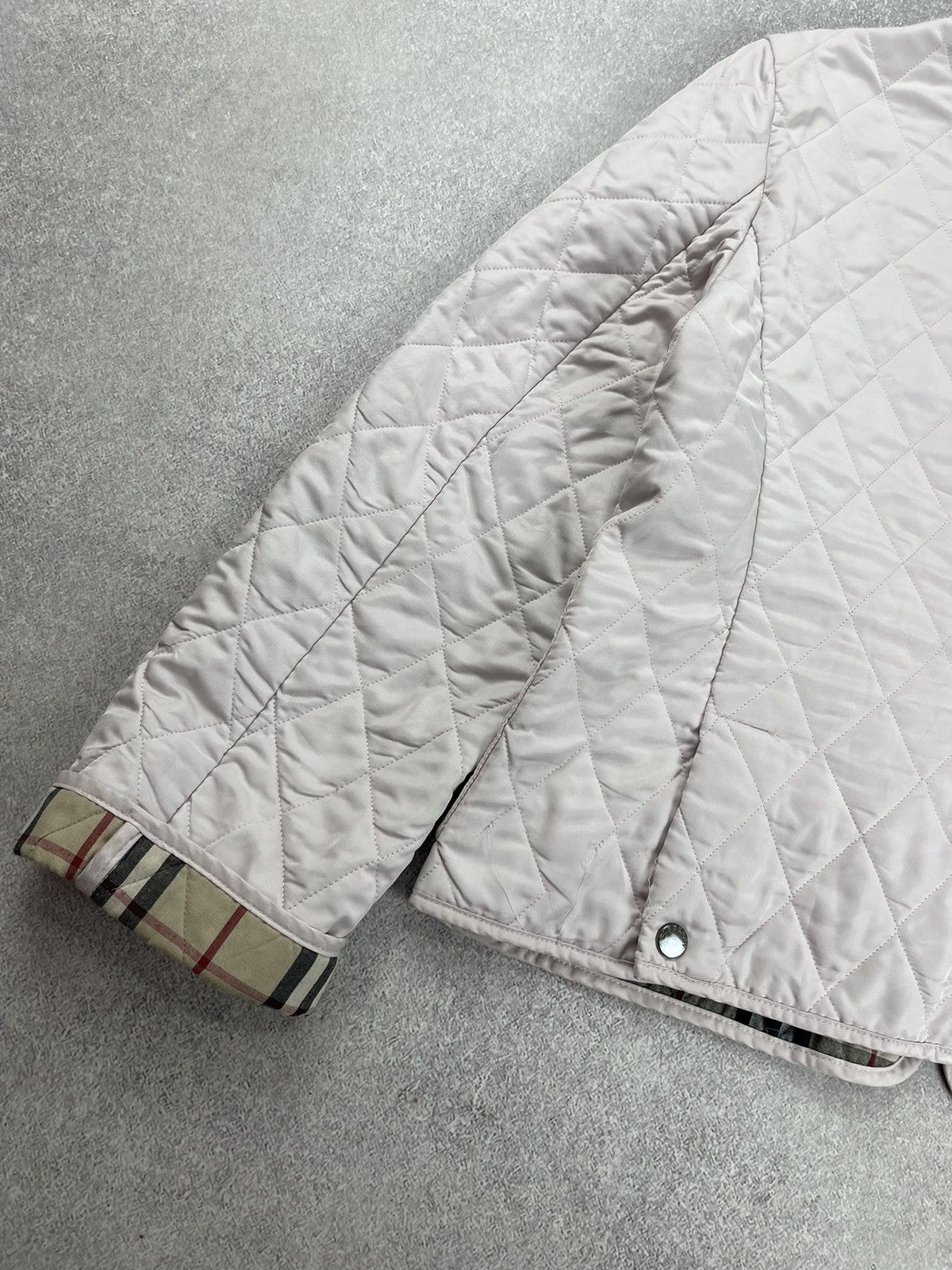 Burberry Vintage Burberry Quilted Zip Jacket Women’s Light Pink Size L / US 10 / IT 46 - 18 Thumbnail