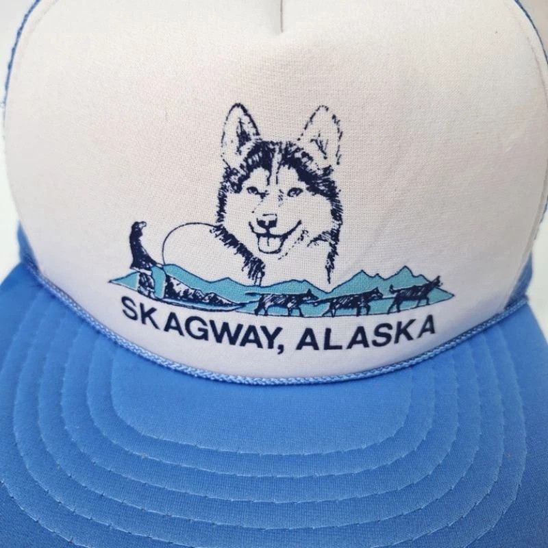 Vintage Vintage Skagway Alaska Dog Sled Trucker Hat Snapback Size ONE SIZE - 4 Thumbnail