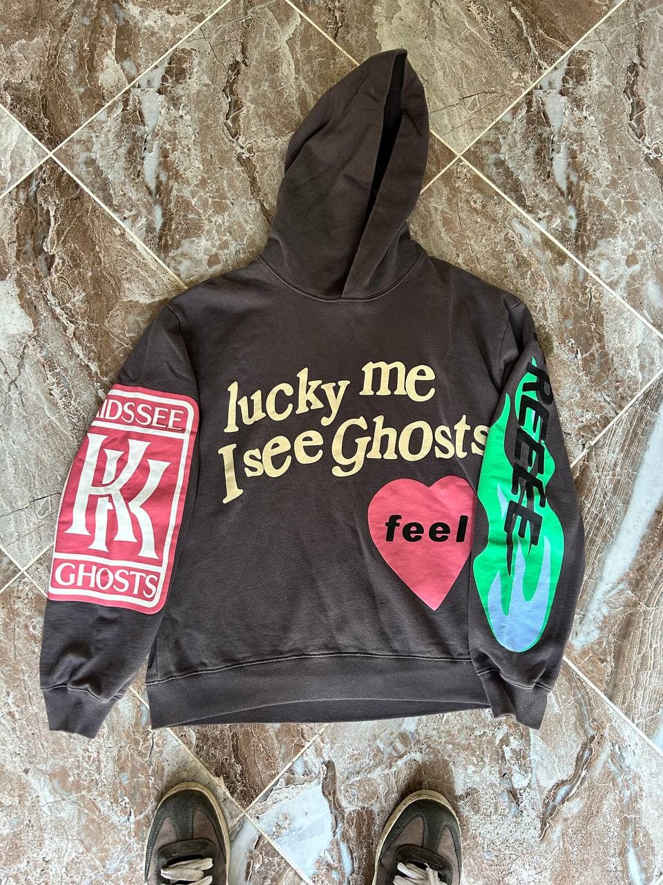 LUCKY ME I SEE GHOSTS CAMP FLOG GNAW HOODIE SIZE M-L