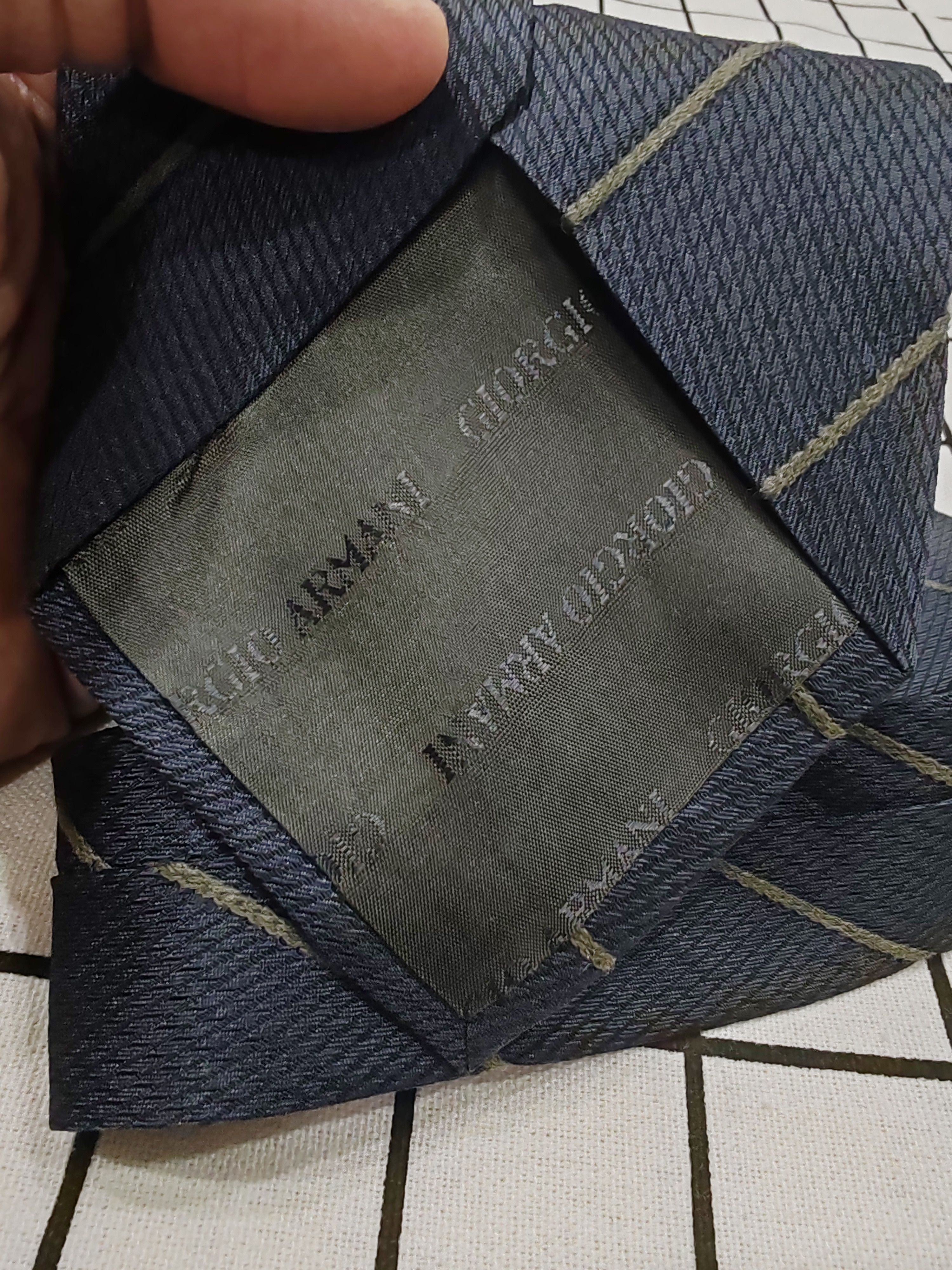 Armani ARMANI COLEZIONI Necktie Stripe Design Blue Made in Italy Size ONE SIZE - 4 Thumbnail