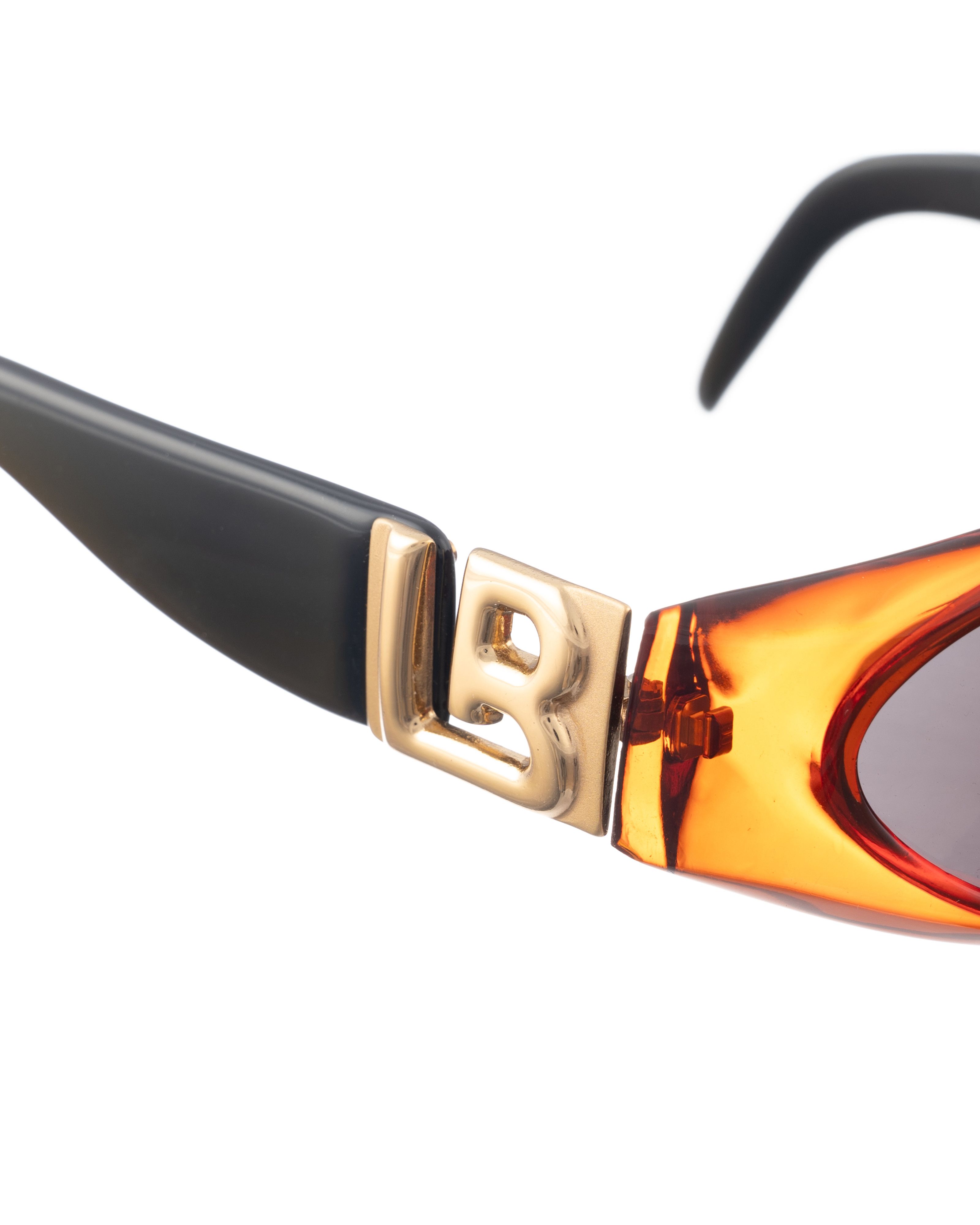 Laura Biagiotti Laura Biagiotti '90s Transparent Orange & Black Sunglasses Size ONE SIZE - 1 Thumbnail