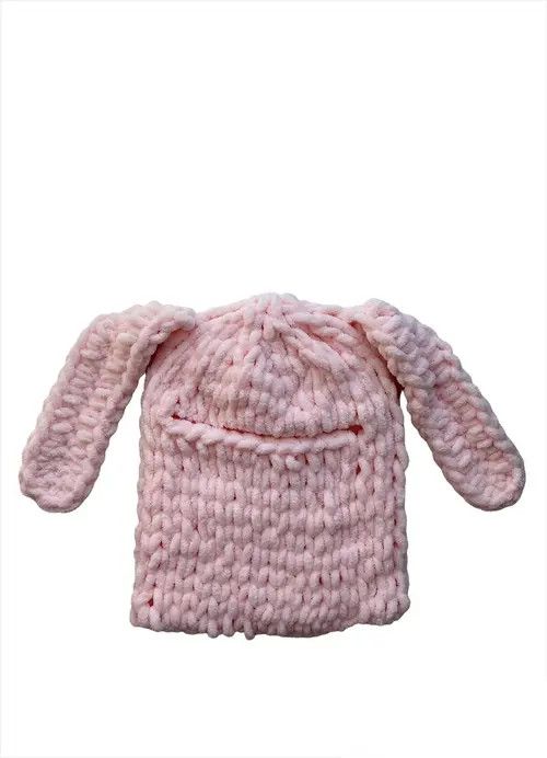 VIBE Handmade Knitted Balaclava Rabbit Bunny Style Size ONE SIZE - 7 Thumbnail
