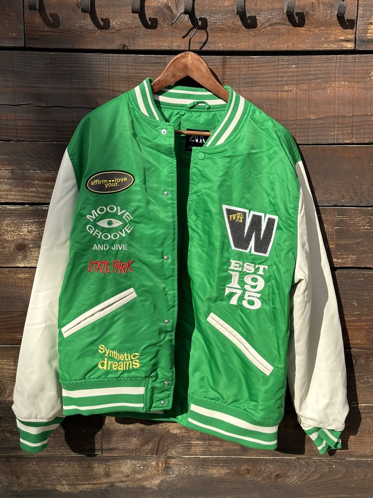Zara Zara Letterman Jacket Grailed