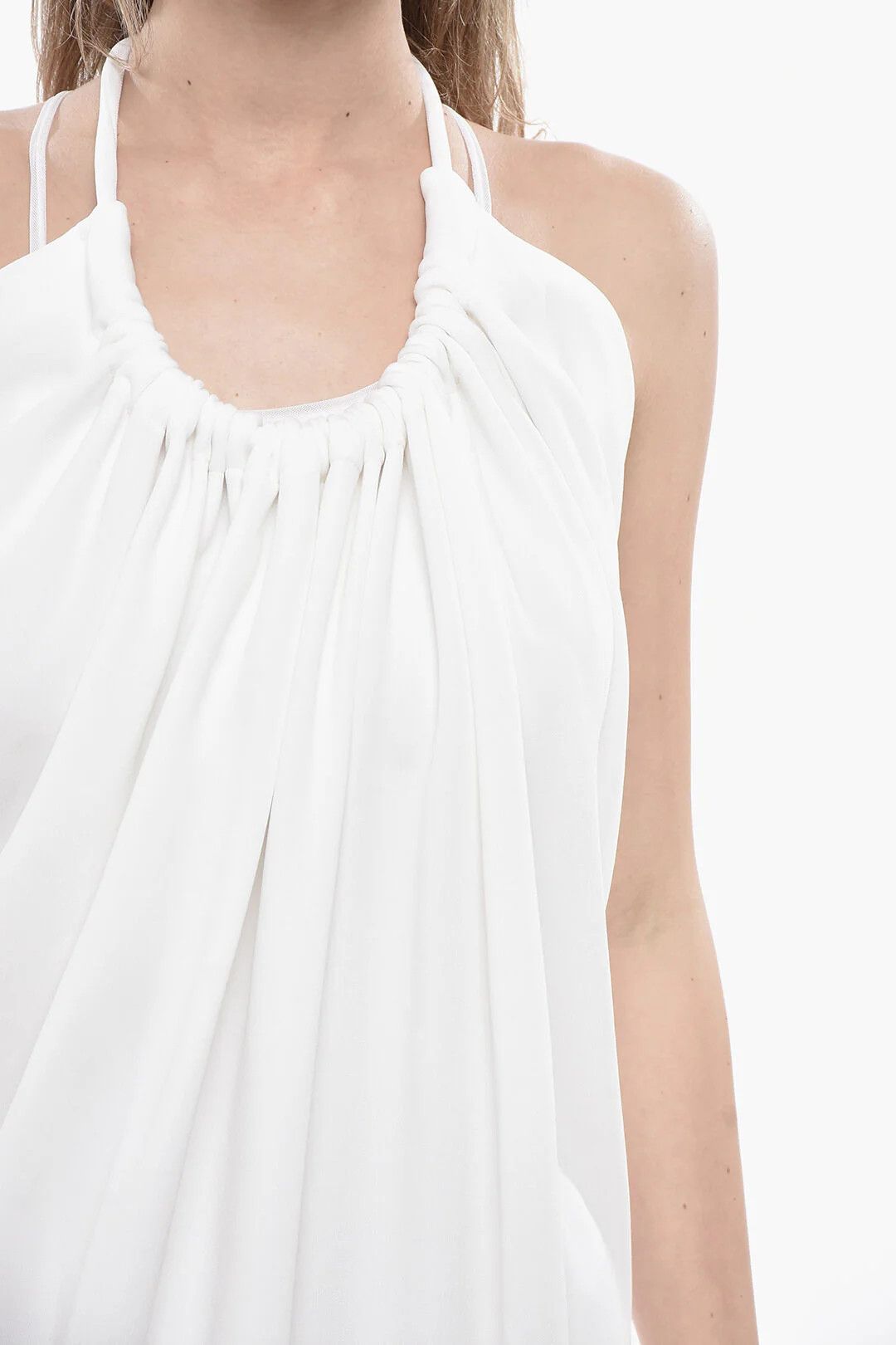 Max Mara og1mm0426 Backless Dress in White Size M / US 6-8 / IT 42-44 - 3 Thumbnail