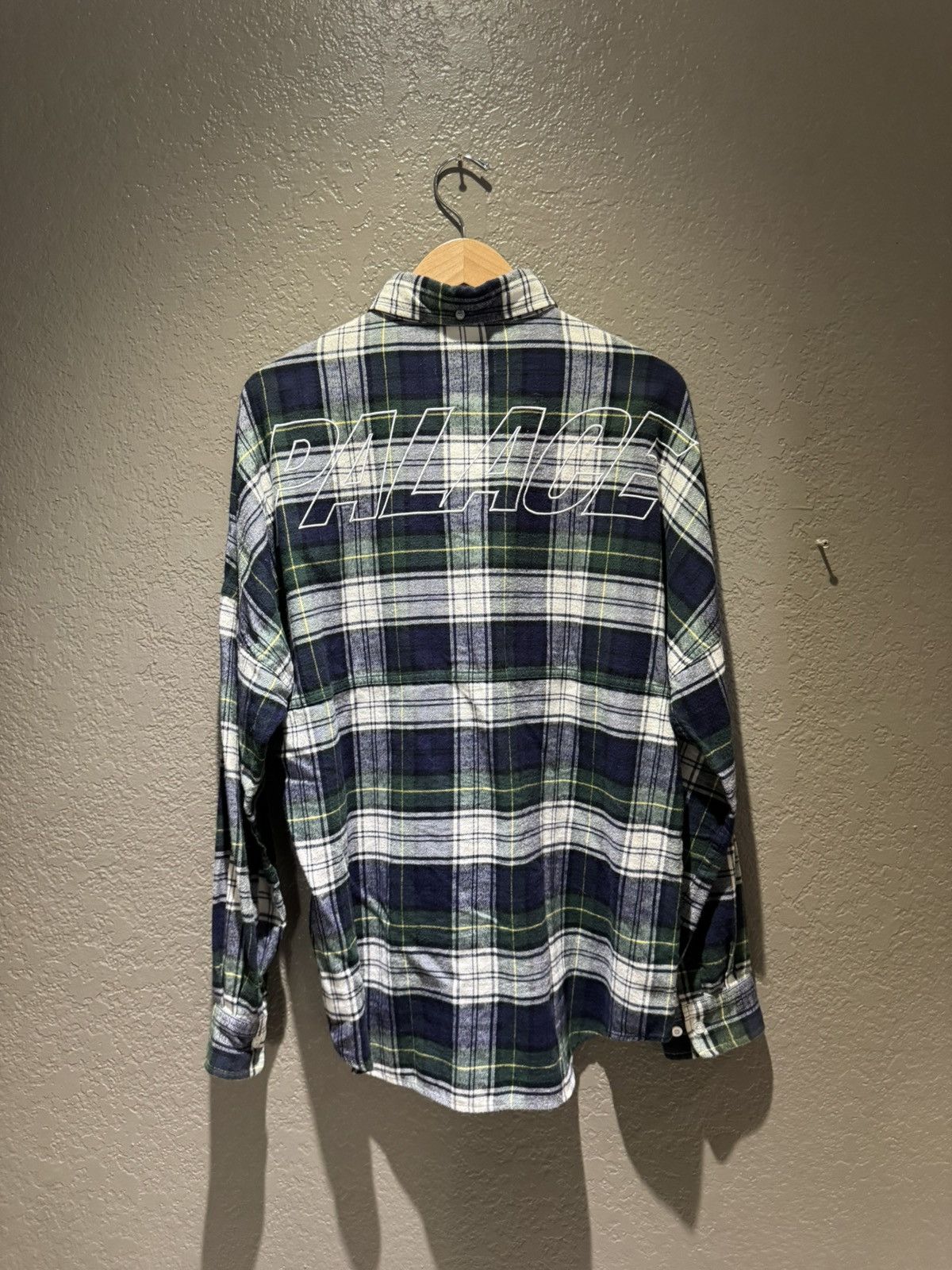 Palace Palace Lumberyak Flannel Green Navy Embridered Back Logo Med Size US M / EU 48-50 / 2 - 5 Thumbnail