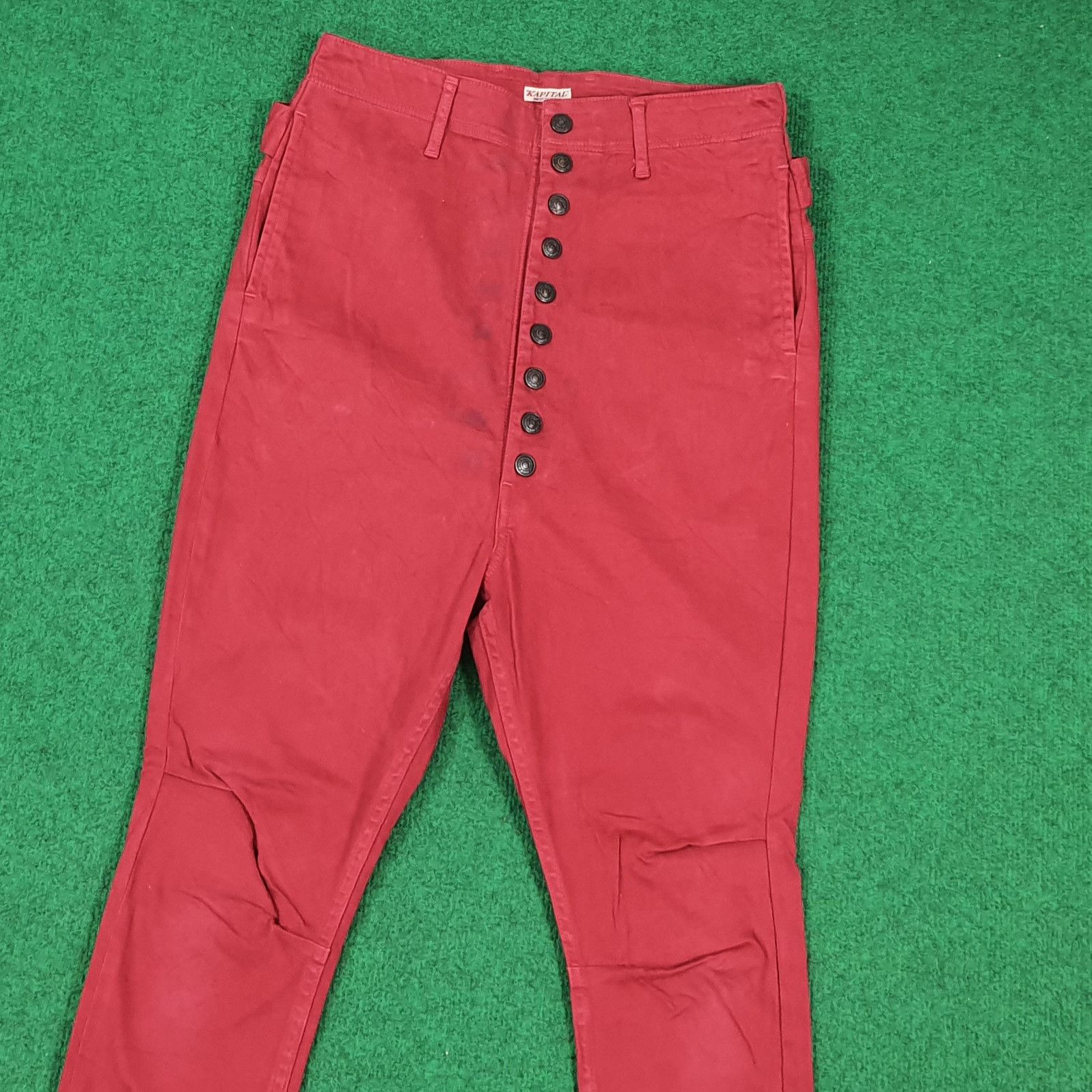 Kapital Vintage KAPITAL Japan Red Tencel Stretch Pants C297N25 Size 26" / US 2 / IT 38 - 2 Thumbnail