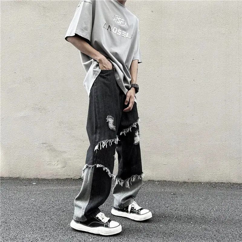 Japanese Brand Loose straight leg casual jeans Size US 30 / EU 46 - 4 Thumbnail