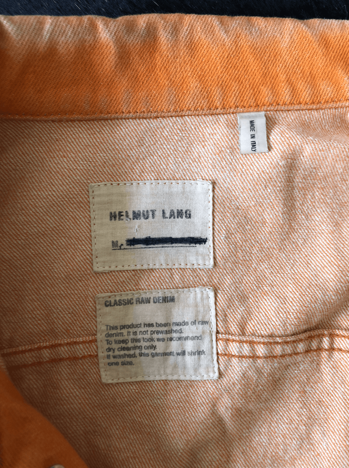 Helmut Lang Safety Orange Denim Trucker Size US M / EU 48-50 / 2 - 5 Thumbnail