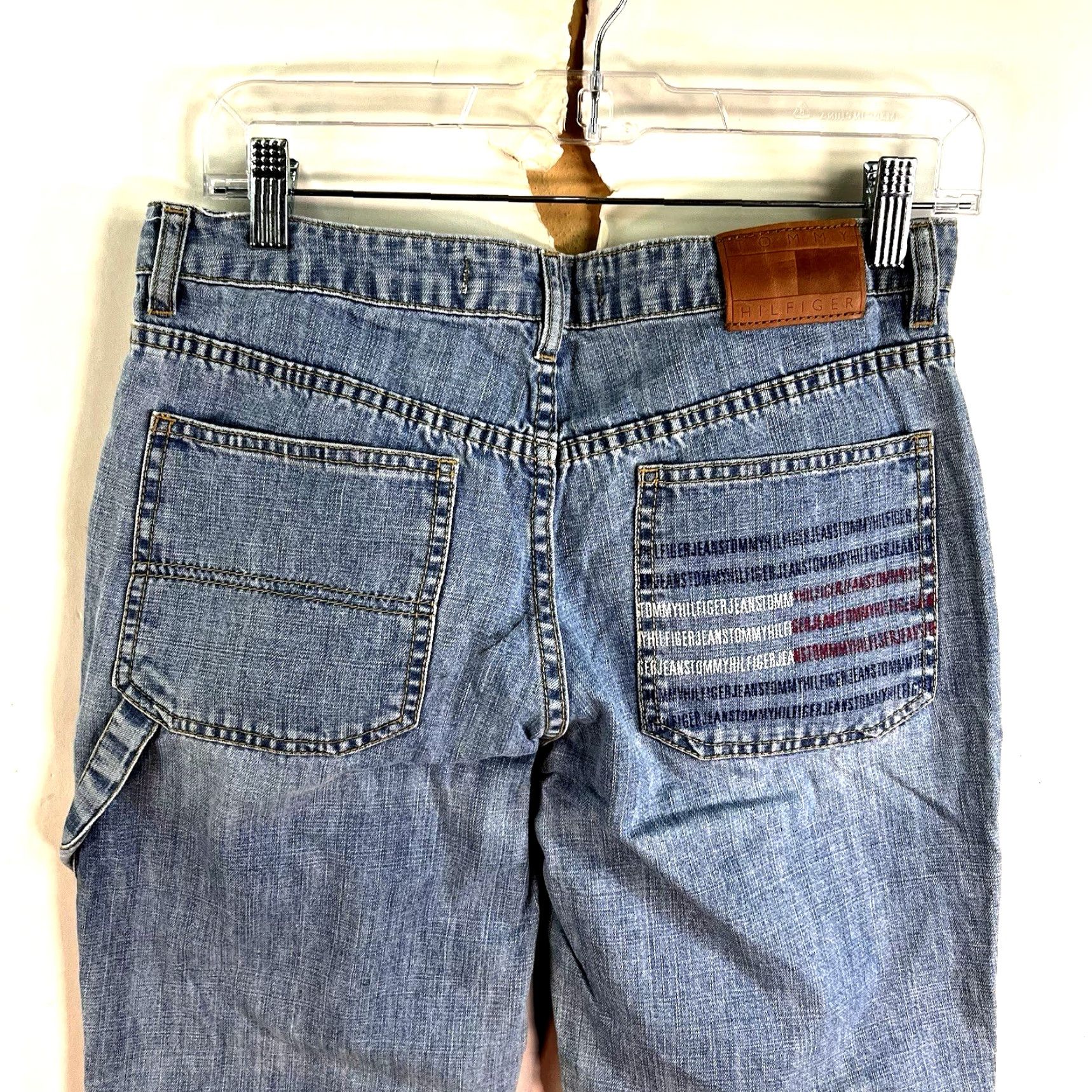 Tommy Hilfiger VINTAGE Tommy Hilfiger Carpenter Capri Denim Jeans Womens 4 Flag Pocket Streetwear Capris Size 27" / US 4 / IT 40 - 7 Thumbnail