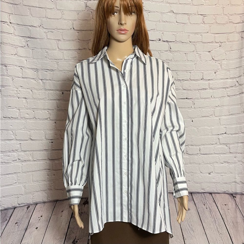Other NWT New $158 Walter Baker Vivian Smocked-Back Striped Shirt Size S / US 4 / IT 40 - 3 Thumbnail