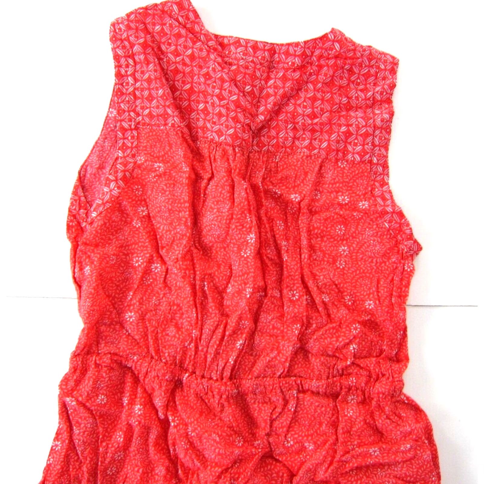 Gap GAP Pink Red White Floral Sleeveless Pocket Sheath Tank Sun Dress S Size S / US 4 / IT 40 - 5 Thumbnail