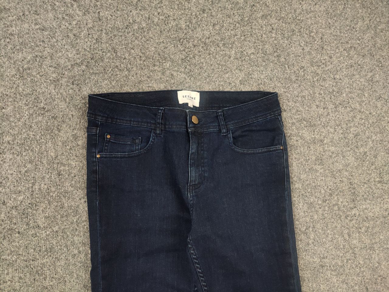 Sezane Sezane Design Dark Blue cotton Blend Slim Fit Denim Jeans Size 32" / US 10 / IT 46 - 3 Thumbnail
