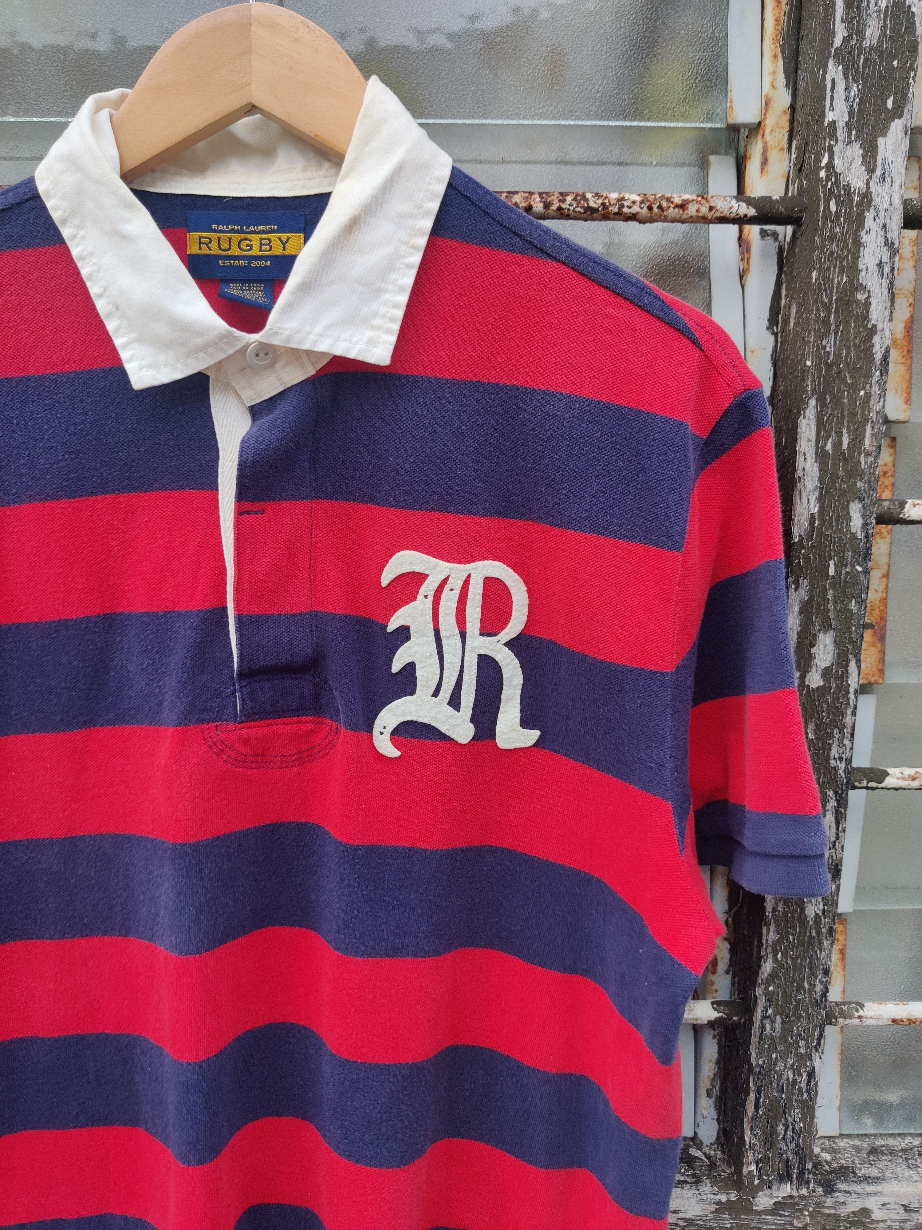 Ralph Lauren Vintage Sun Faded Ralph Lauren Rugby Stripe Shirt Size US L / EU 52-54 / 3 - 3 Thumbnail