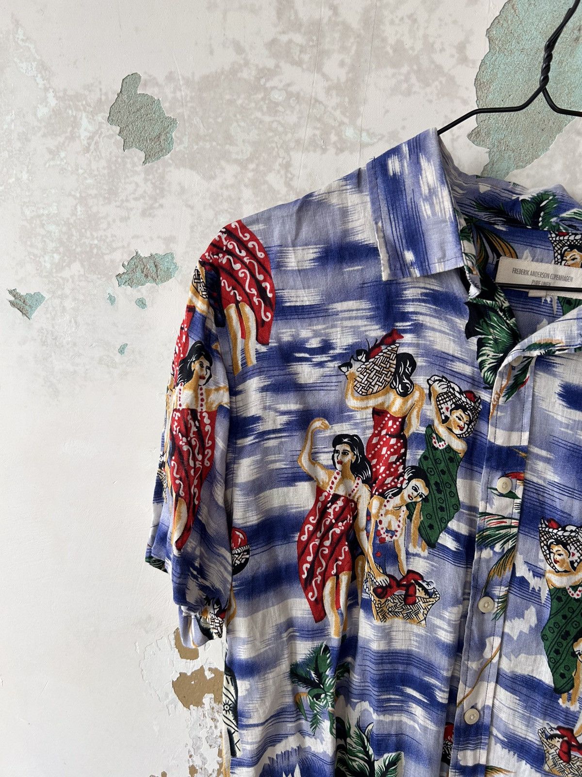Other VINTAGE HAWAIIAN COTTON LINE SHIRT Size US M / EU 48-50 / 2 - 3 Thumbnail