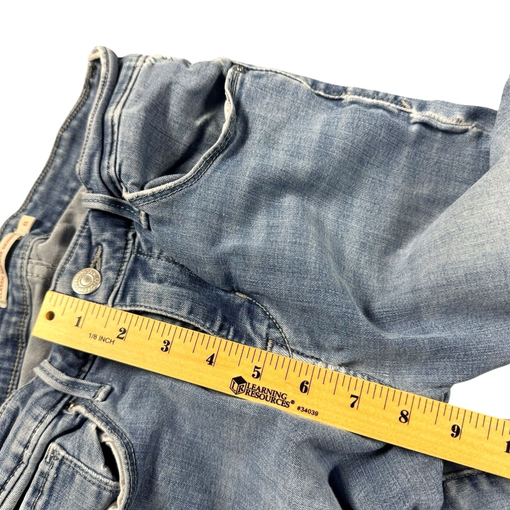 Levi's Levi's Jeans Skinny Women's 8 Mid Rise Classic Fit Stretch Denim Grunge Blue 5-Pocket Mens Womens Girls Accessories Belt Loops Denim jean Size 30" / US 8 / IT 44 - 6 Thumbnail