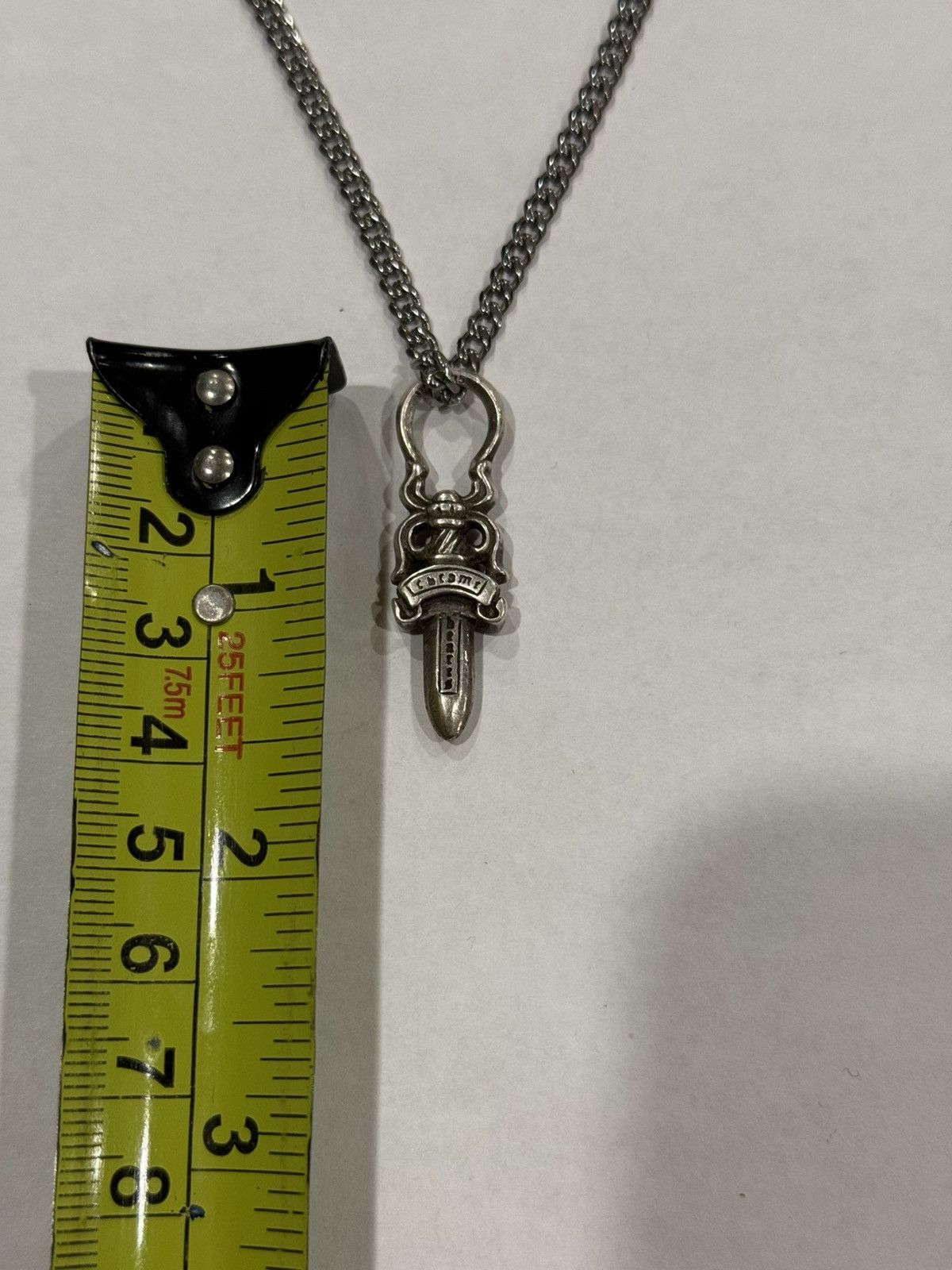 Chrome Hearts Chrome Hearts Dagger Pendant Cuban Link Chain Necklace 925 Size ONE SIZE - 12 Thumbnail