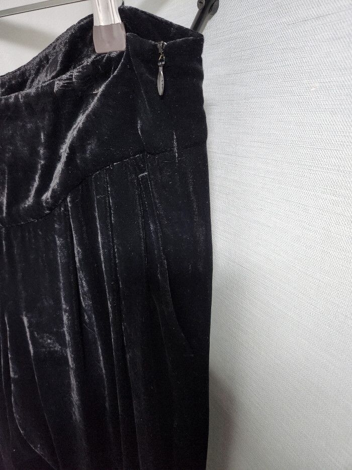 Ann Demeulemeester Ann Demeulemeester 앤 드뮐미스터 실키 벨루어 크롭팬츠 Size 26" / US 2 / IT 38 - 3 Thumbnail